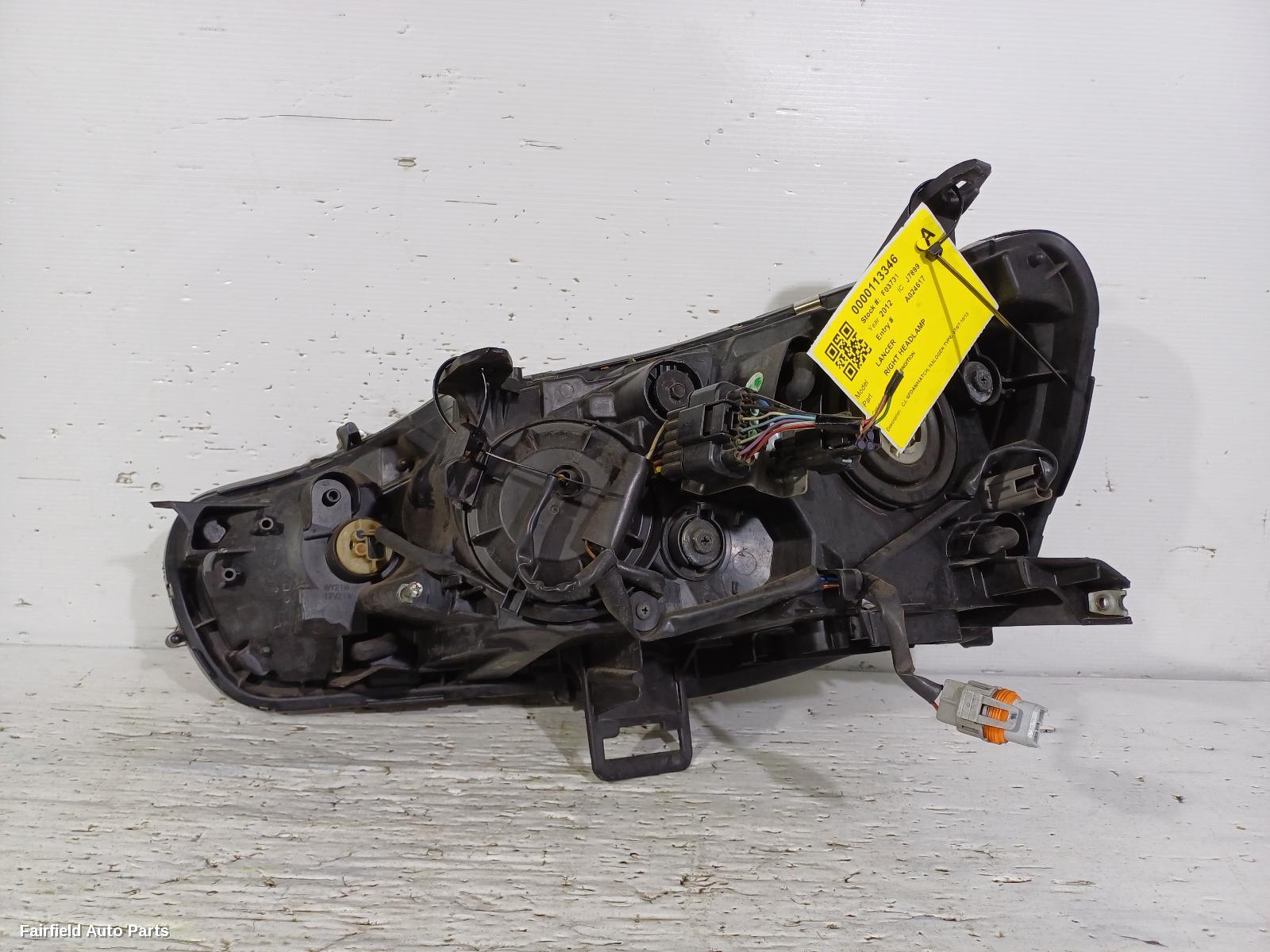 2007-2015 Mitsubishi Lancer Right Headlamp