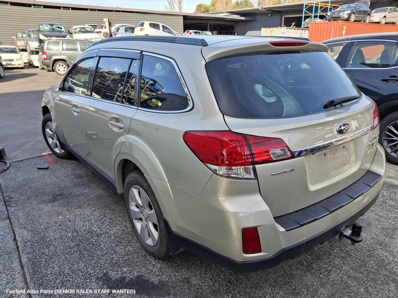 2012 Subaru Outback Left Rear Door Sliding