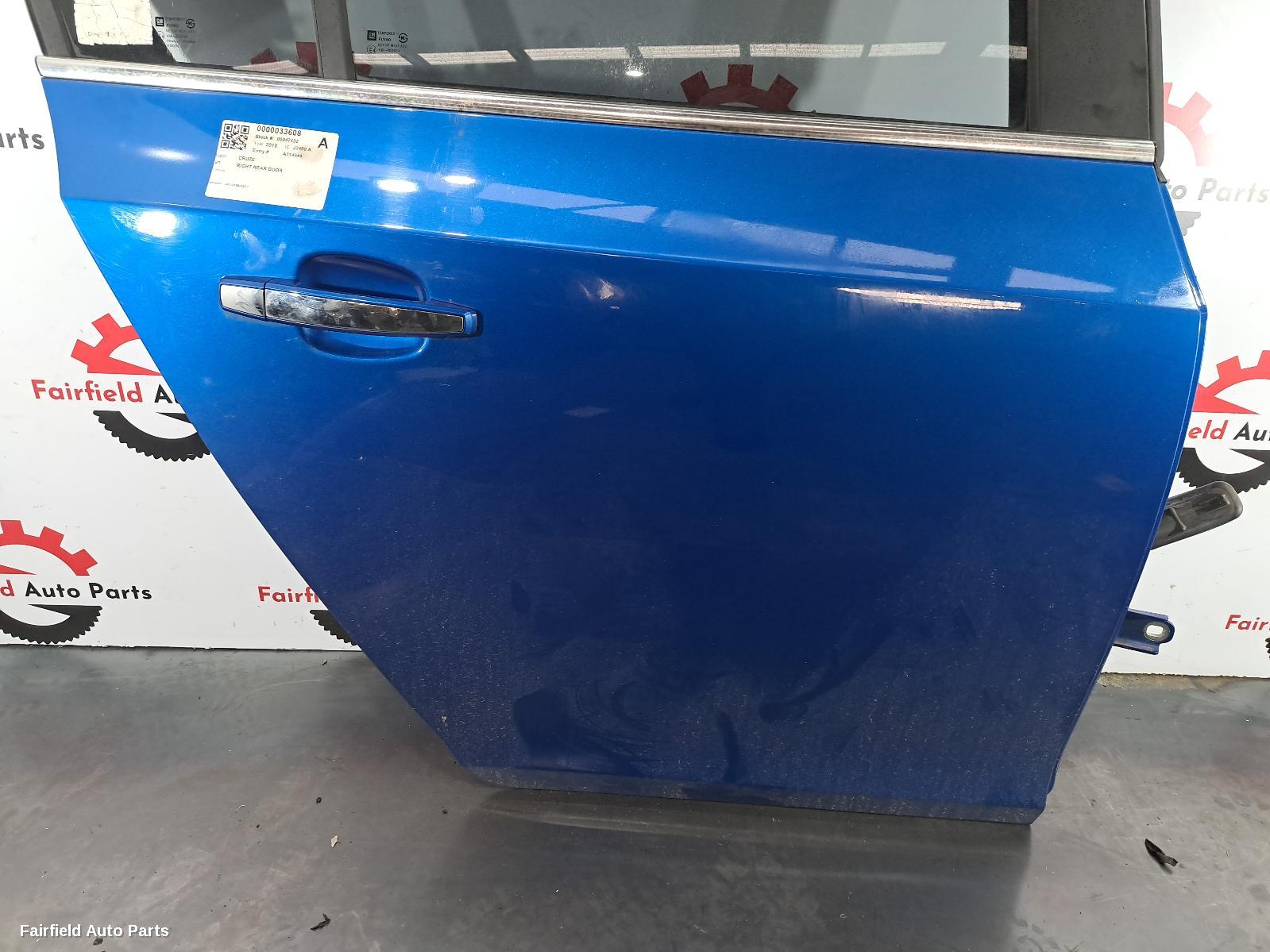 2010 Holden Cruze Right Rear Door Sliding
