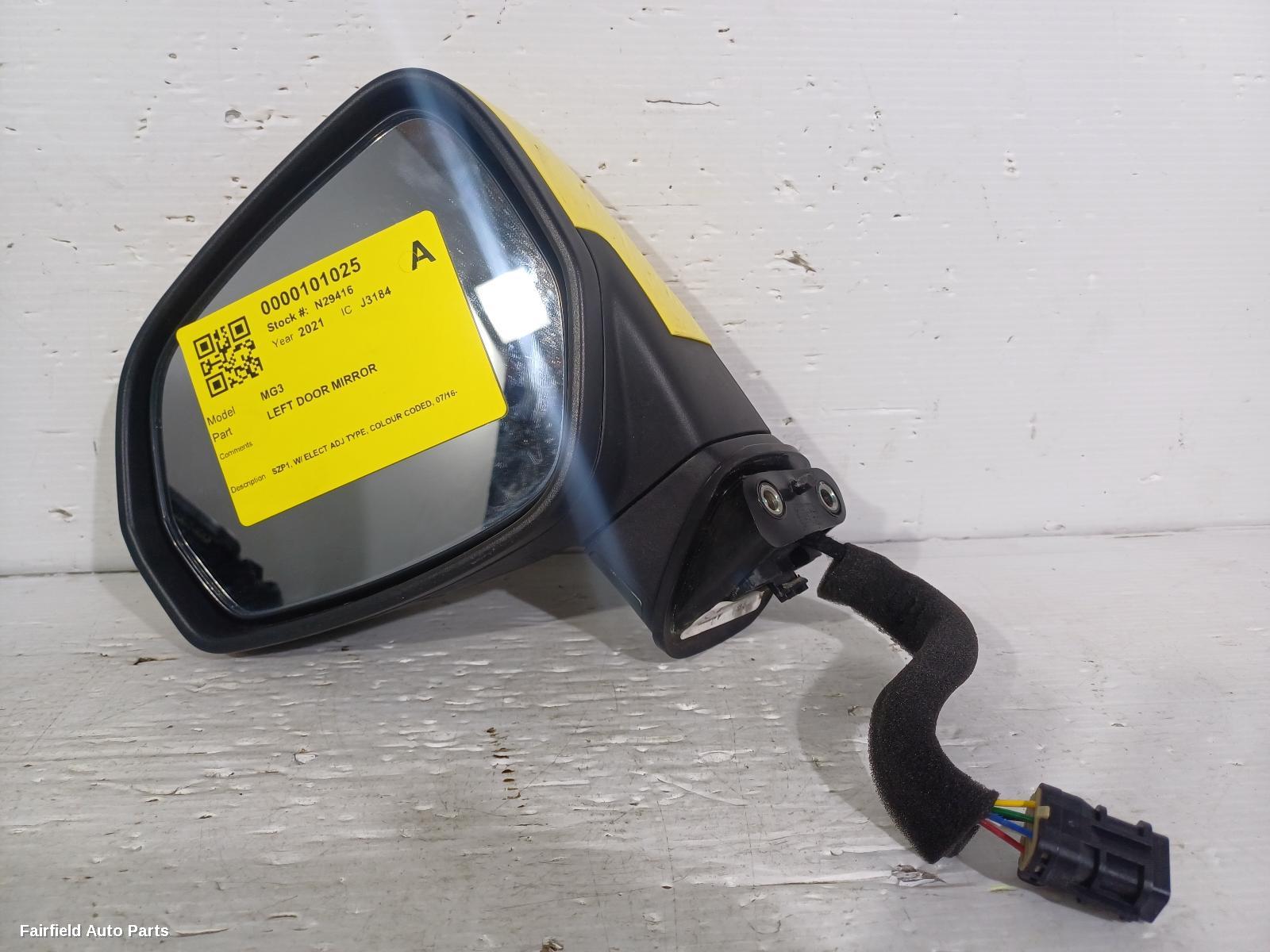 2016-2024 Mg Mg3 Left Door Mirror