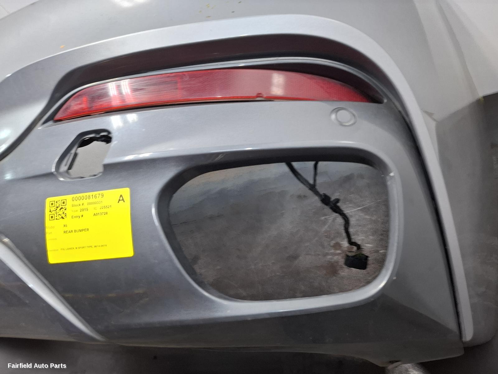 2014-2019 Bmw X6 Rear Bumper