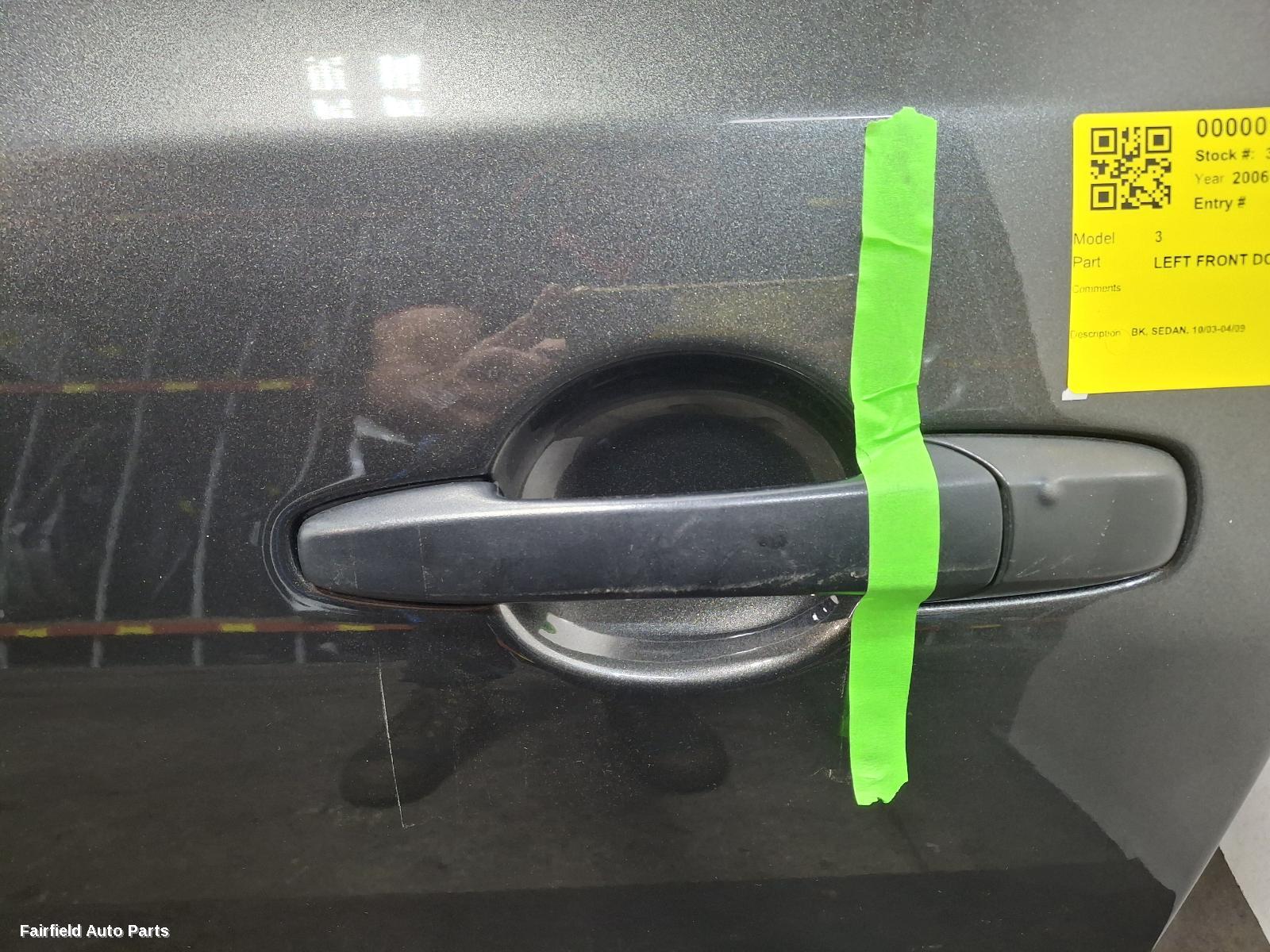2003-2009 Mazda 3 Left Front Door