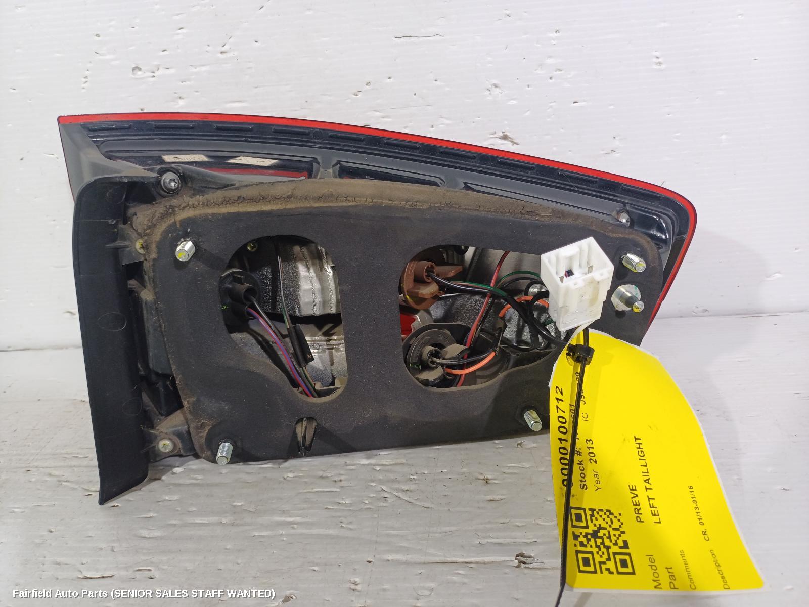2013 Proton Preve Left Taillight