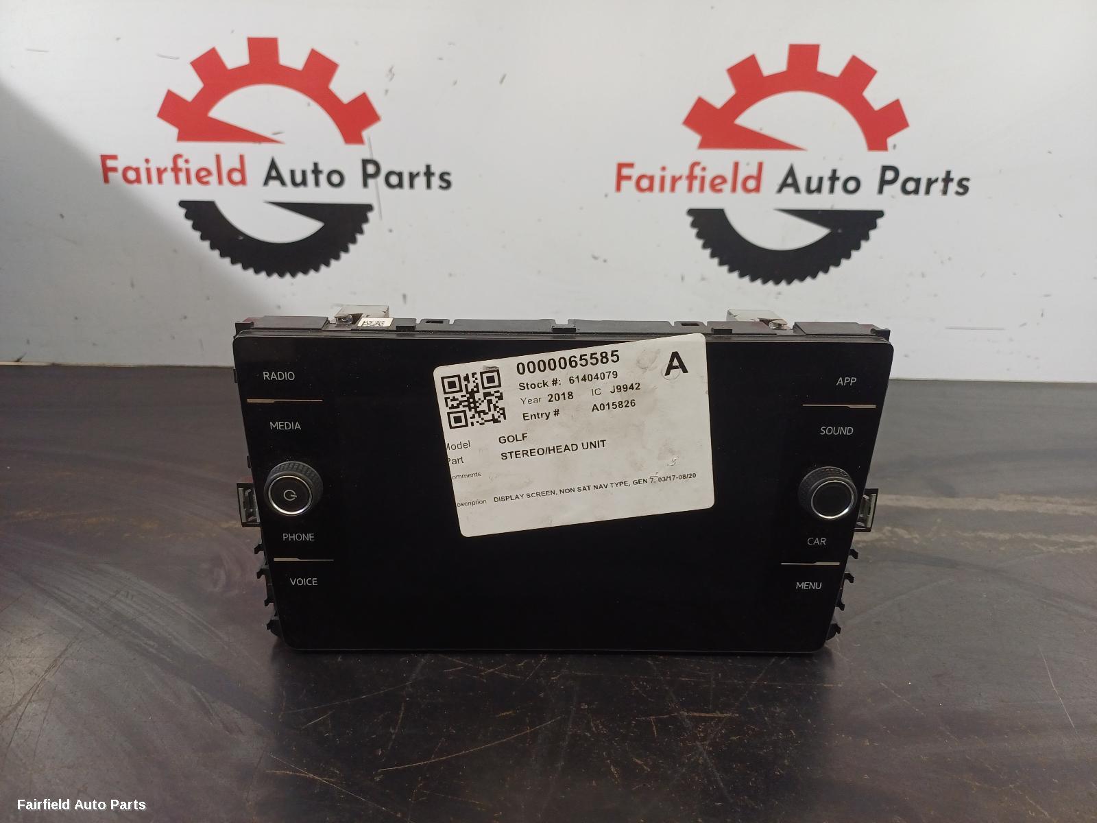 2017-2020 Volkswagen Golf Radio Cd Dvd Sat Tv