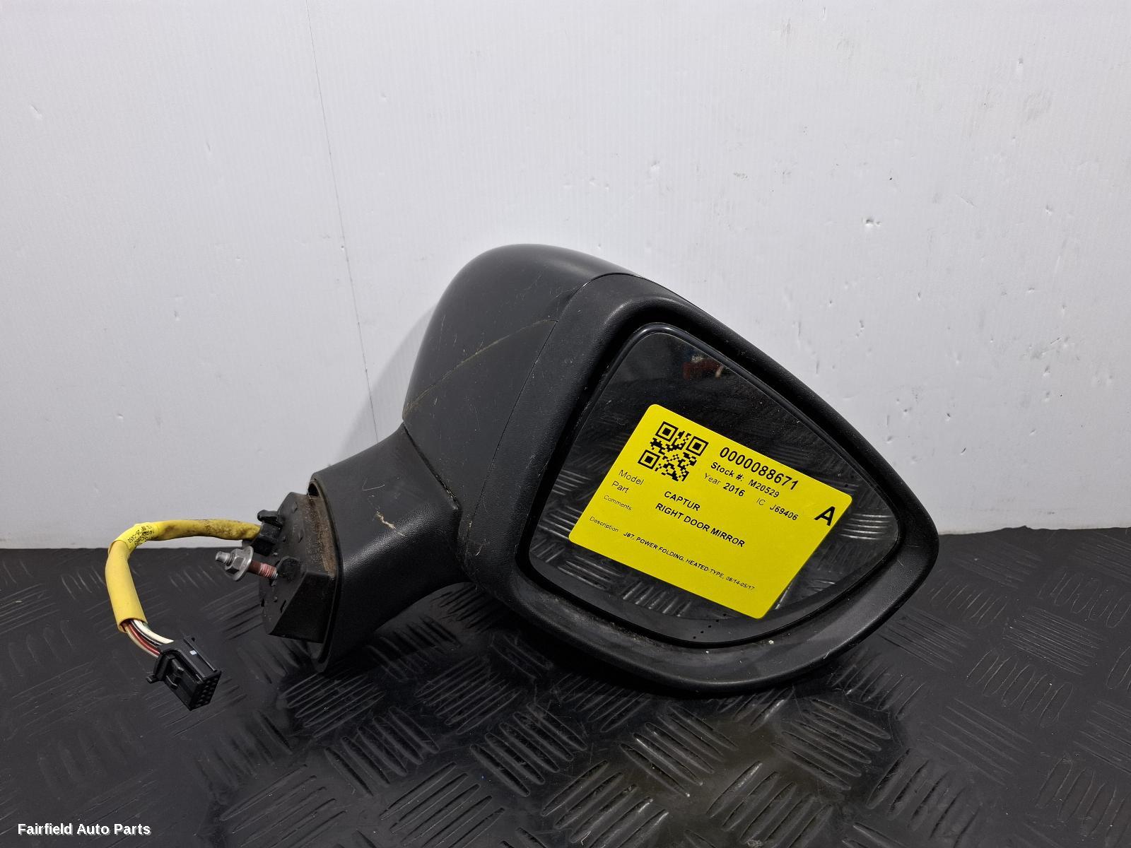 2014-2017 Renault Captur Right Door Mirror
