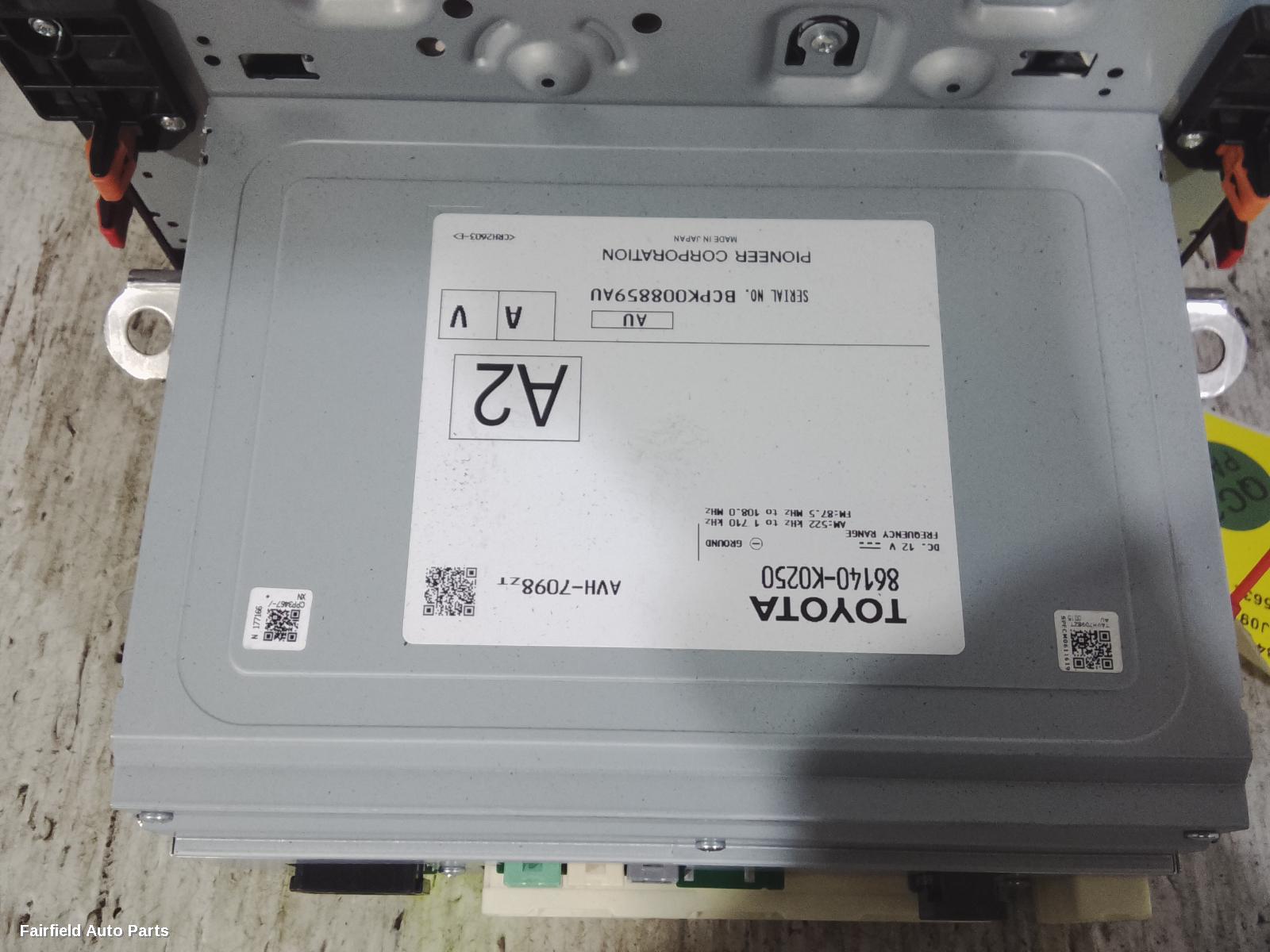 2020-2023 Toyota Yaris Radio Cd Dvd Sat Tv