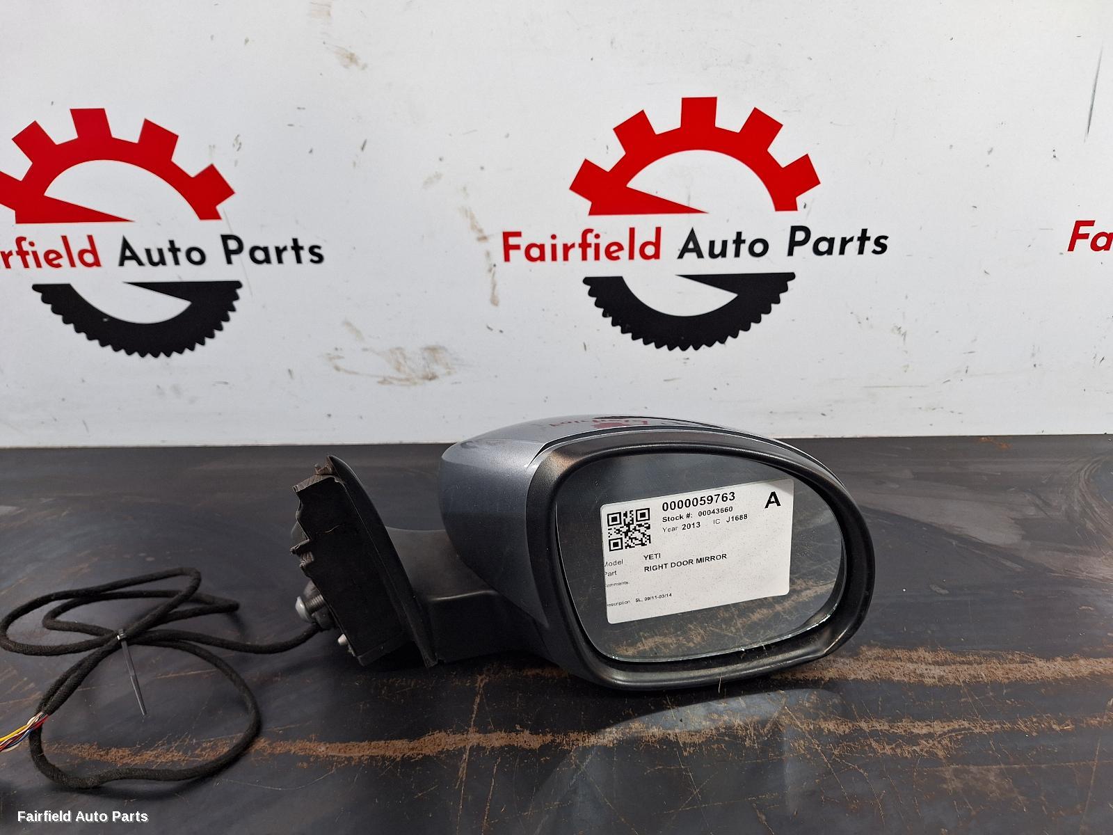 2011-2014 Skoda Yeti Right Door Mirror