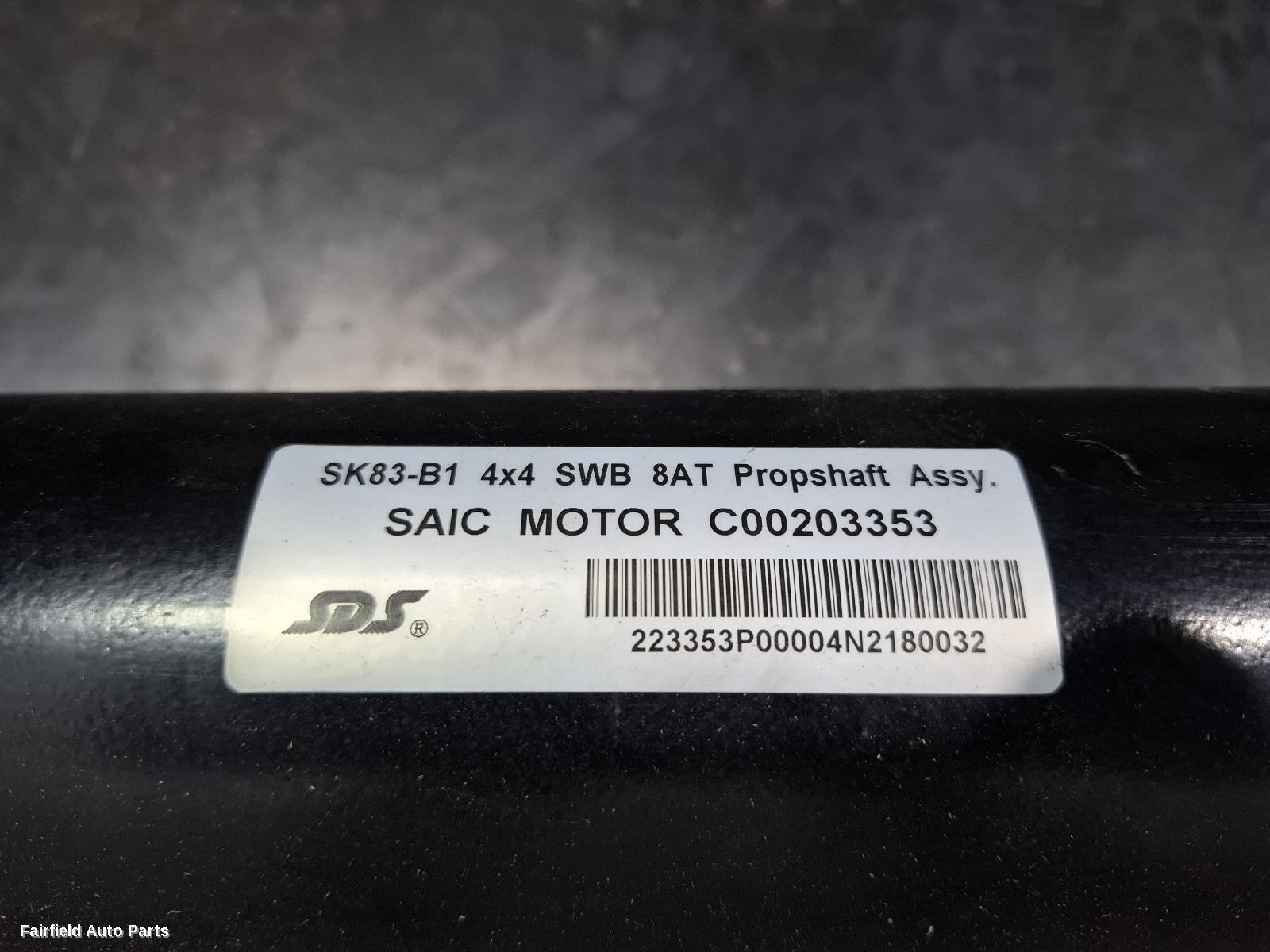 2021-2025 Ldv T60 Rear Drive Shaft