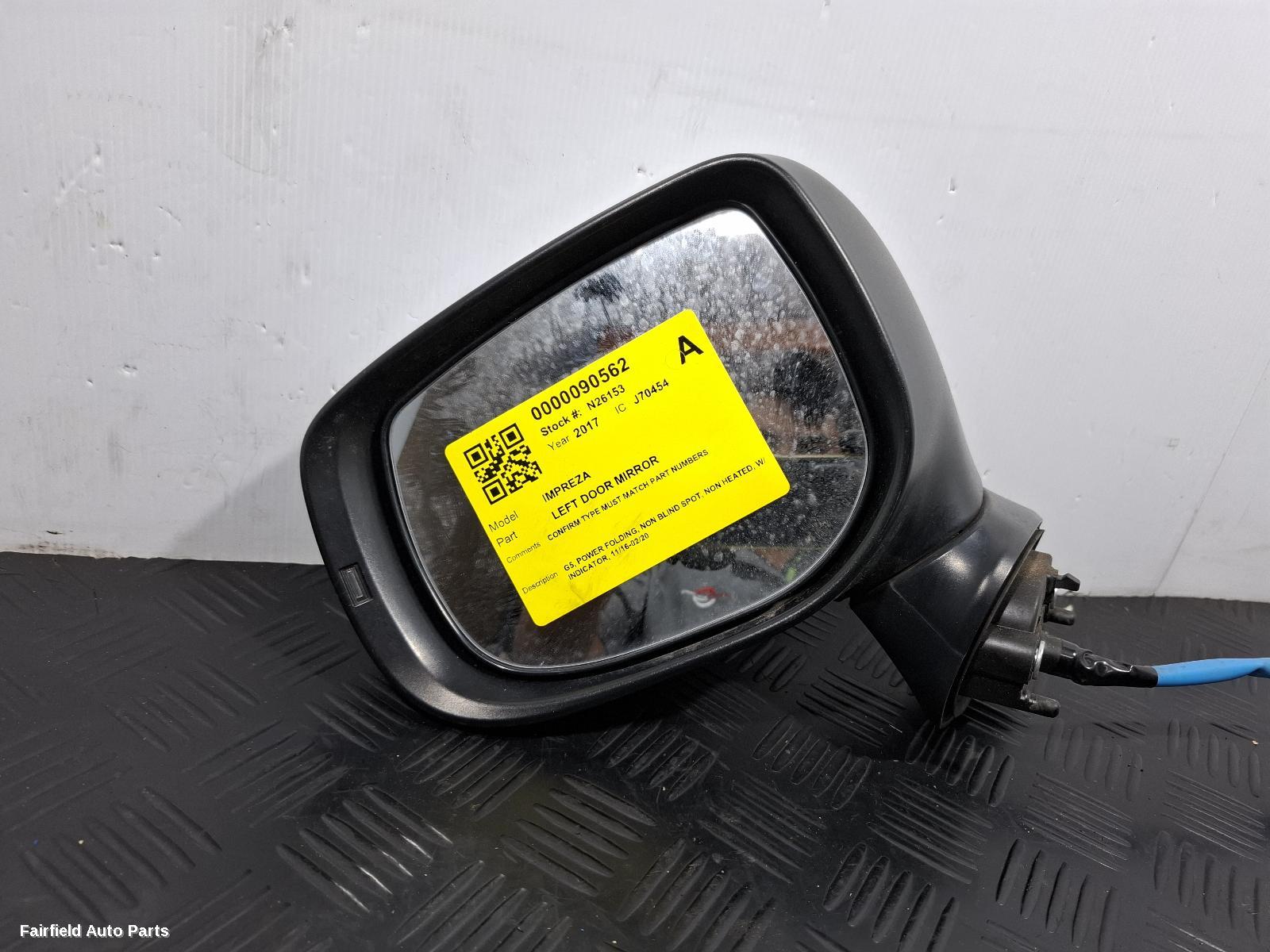 2011-2017 Subaru Impreza Left Door Mirror