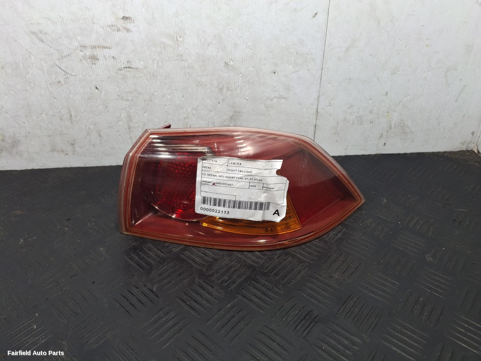 2007-2009 Mitsubishi Lancer Right Taillight