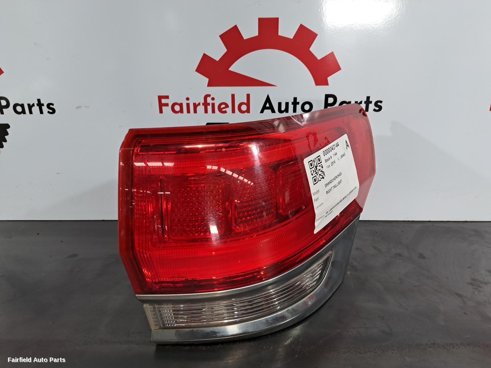 2014 Jeep Grandcherokee Right Taillight