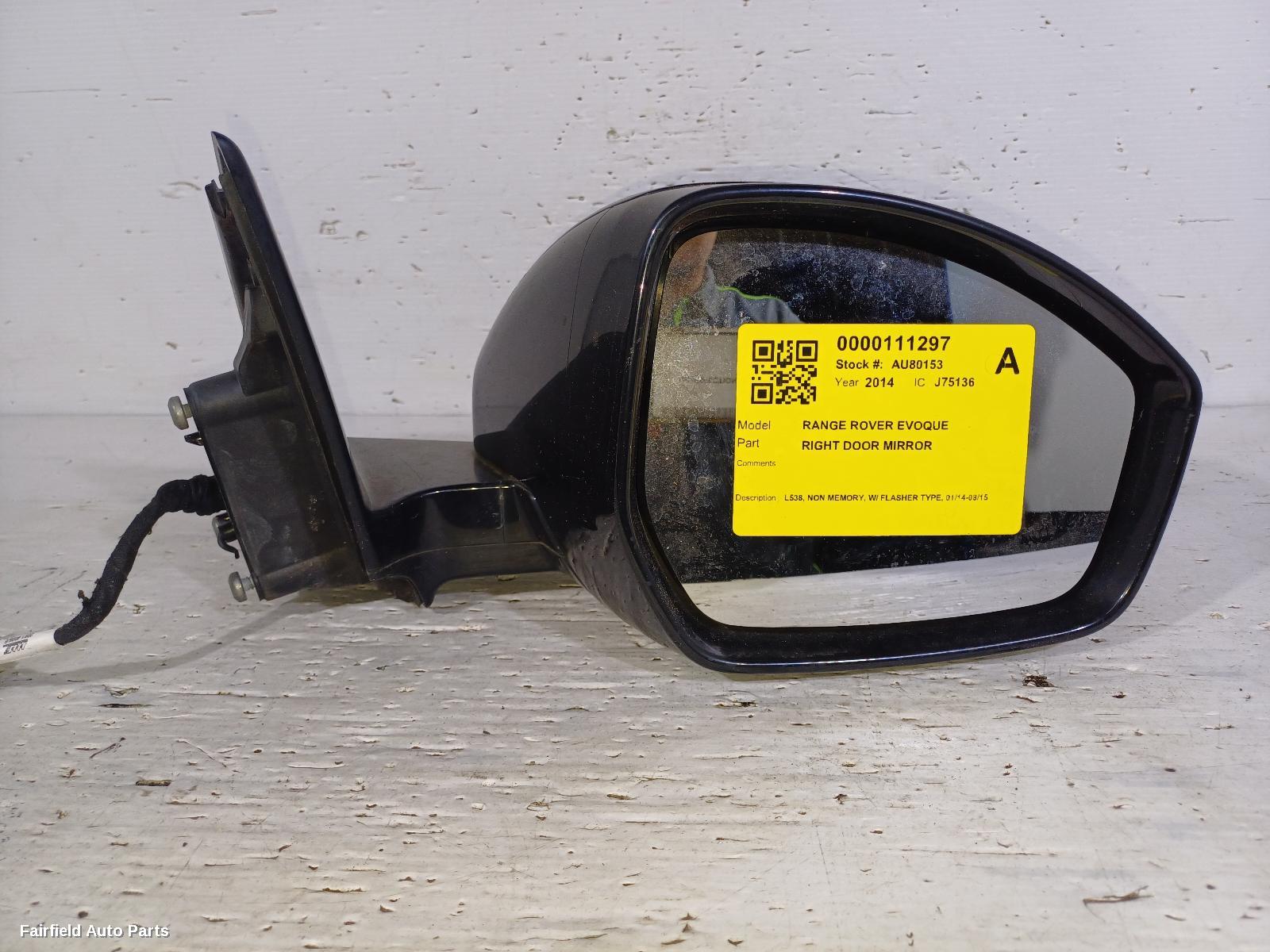 2014-2015 Land Rover Rangerover Evoque Right Door Mirror
