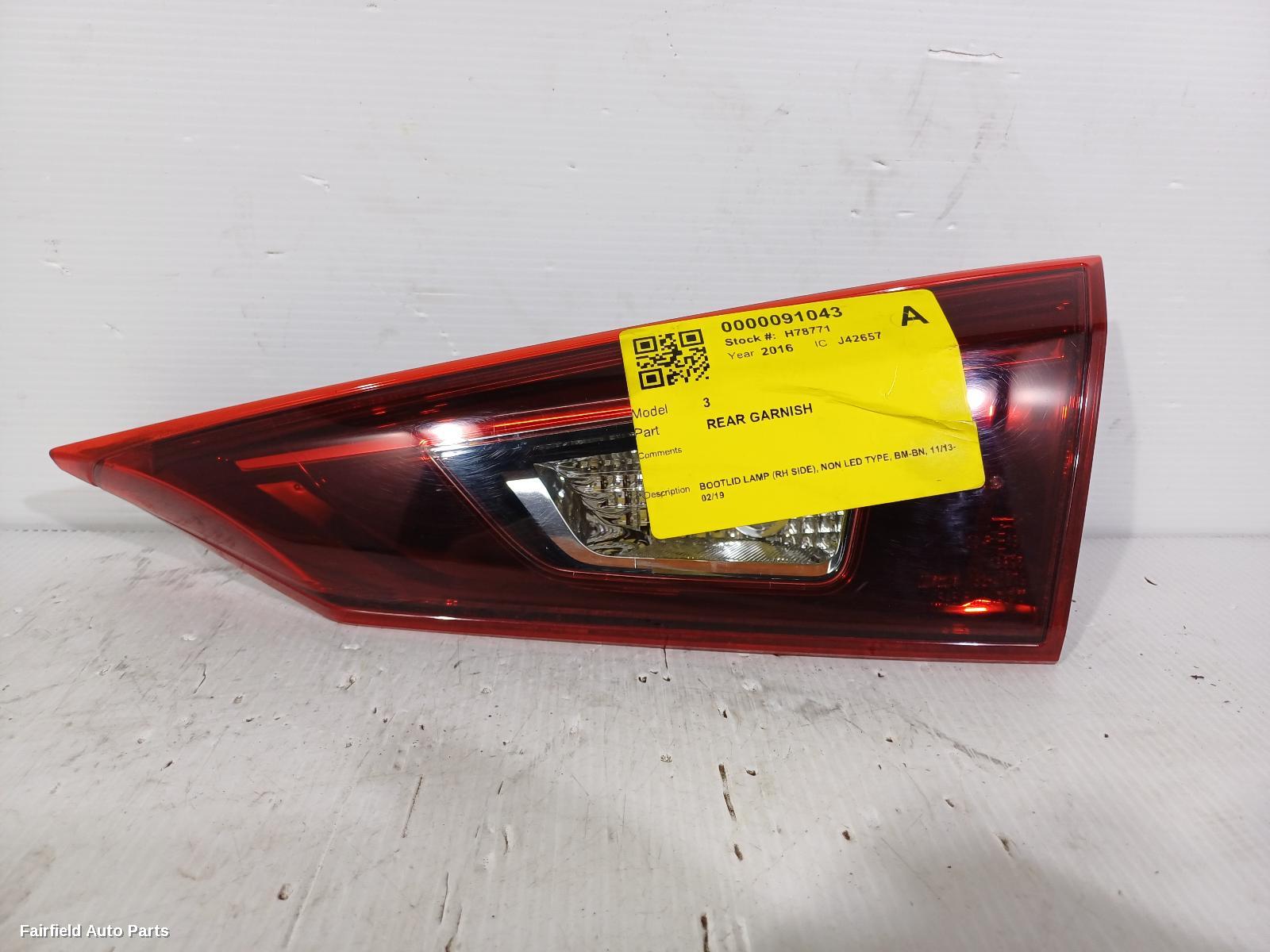 2013-2019 Mazda 3 Rear Garnish