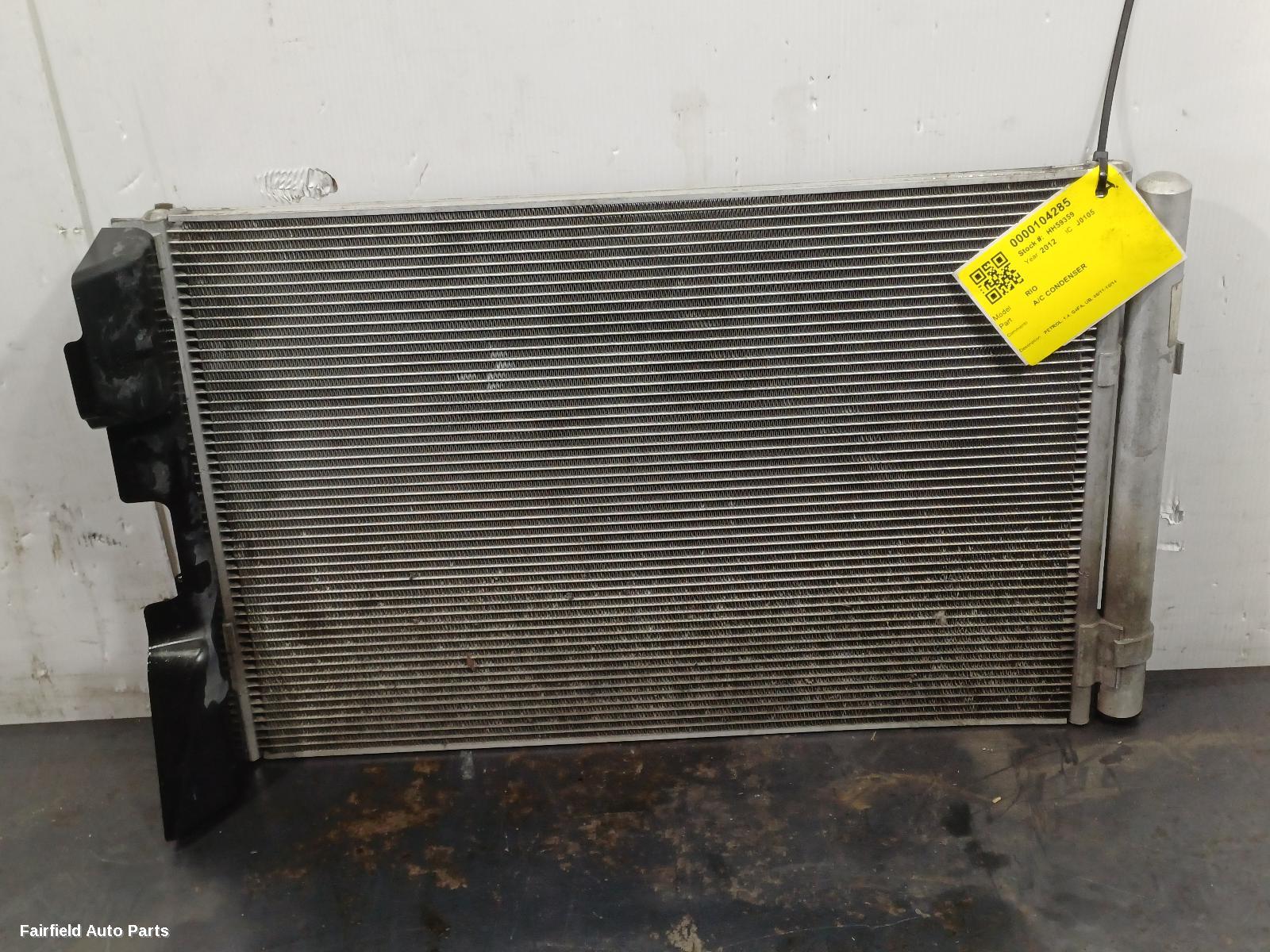 2012 Kia Rio A C Condenser