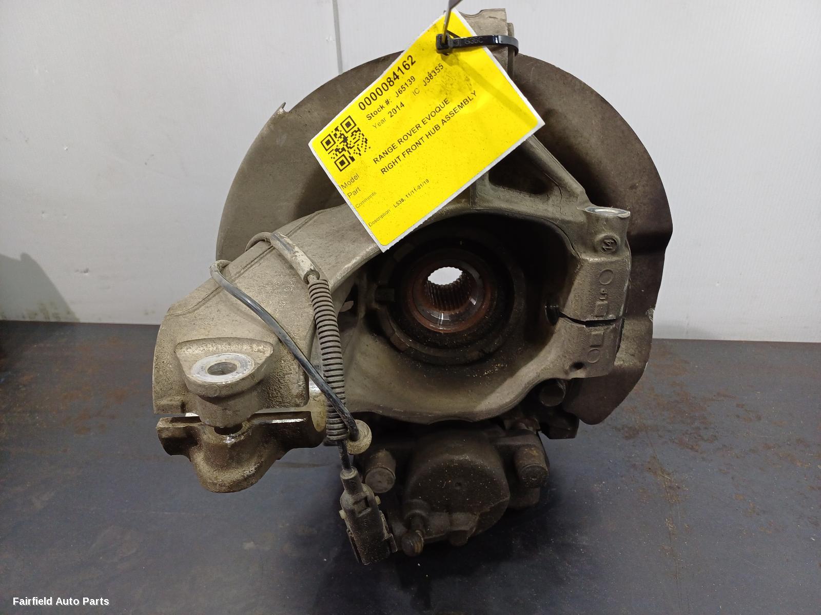 2011-2019 Land Rover Rangerover Evoque Right Front Hub Assembly