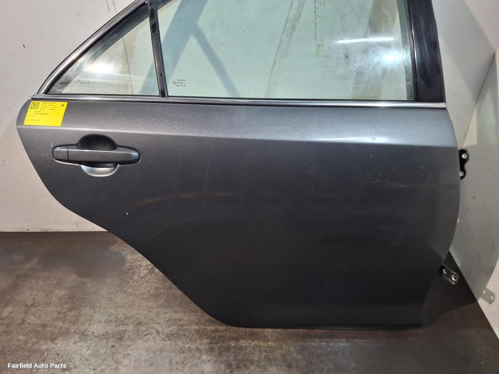2012-2017 Toyota Aurion Right Rear Door Sliding