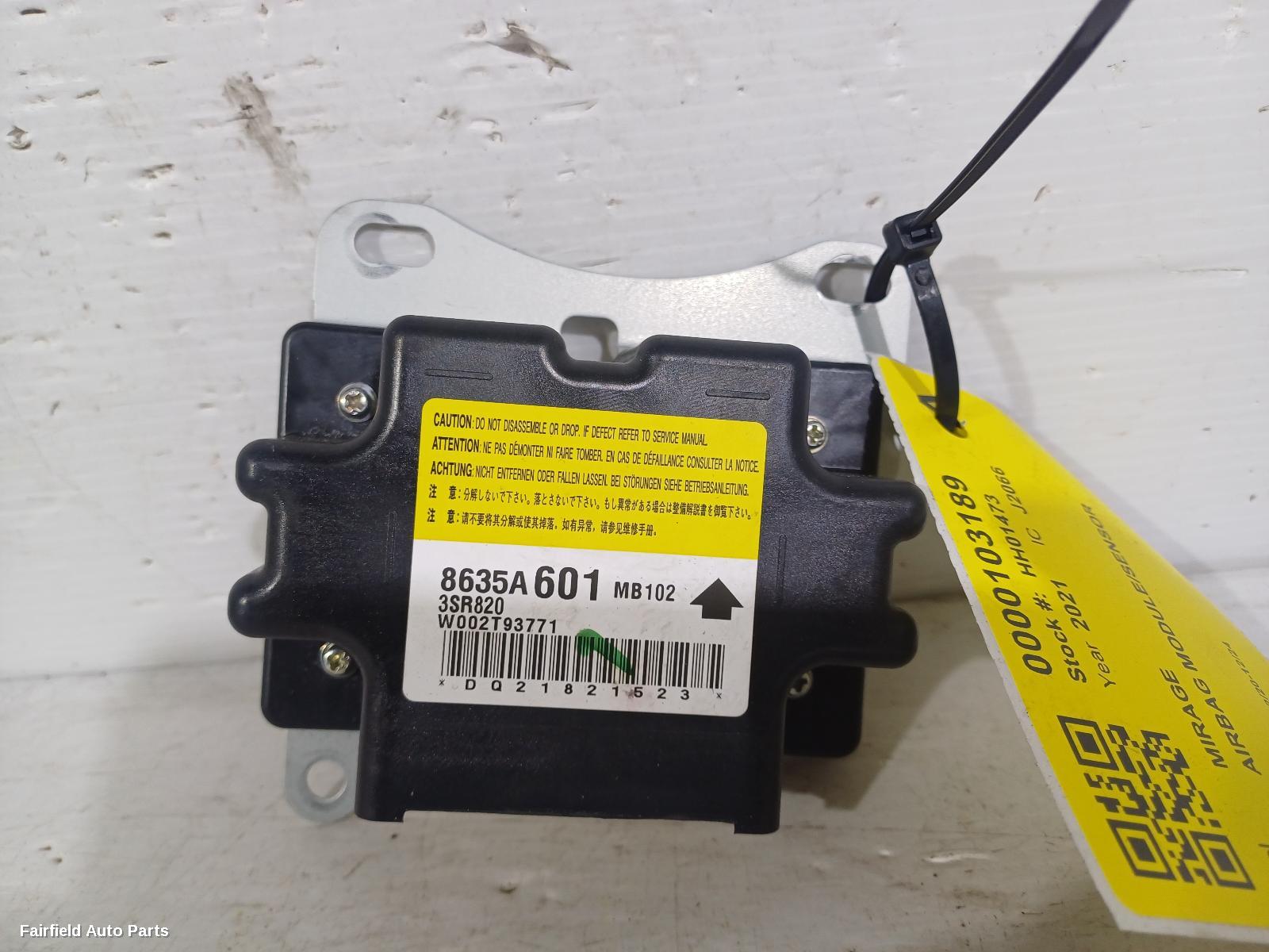2021 Mitsubishi Mirage Airbag Module Sensor