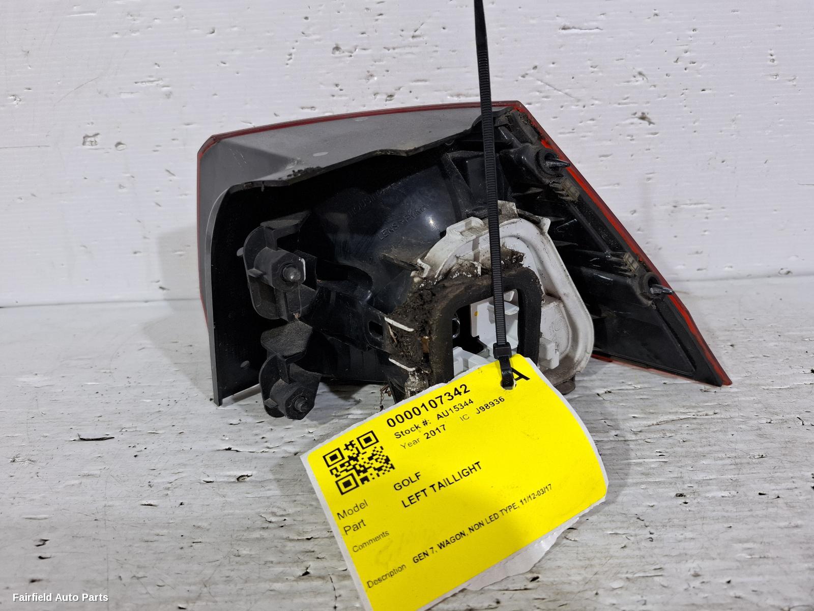 2012-2017 Volkswagen Golf Left Taillight