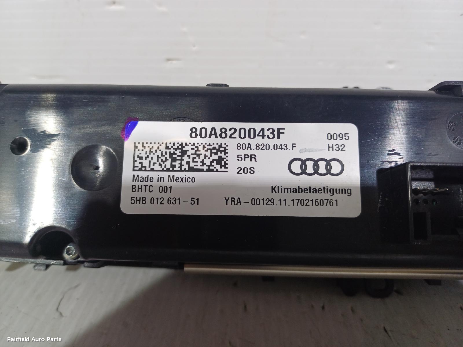 2017-2025 Audi Q5 Heater Ac Controls
