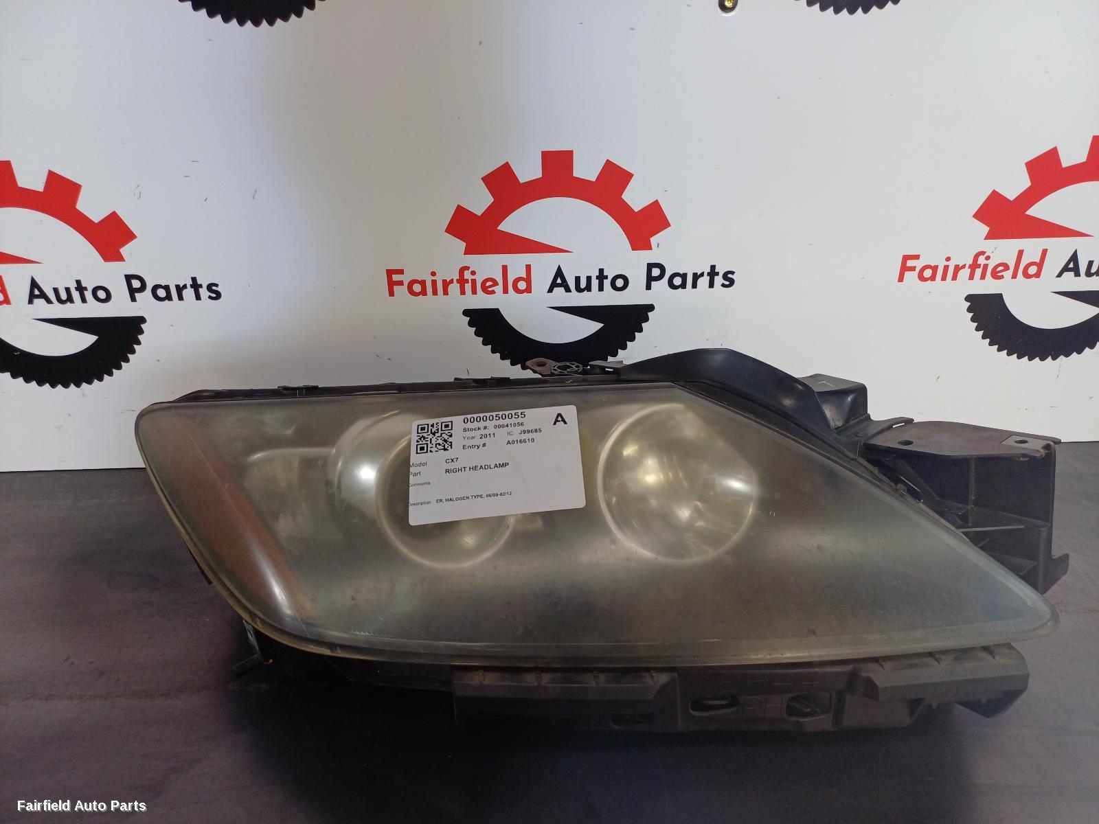 2009-2012 Mazda Cx7 Right Headlamp