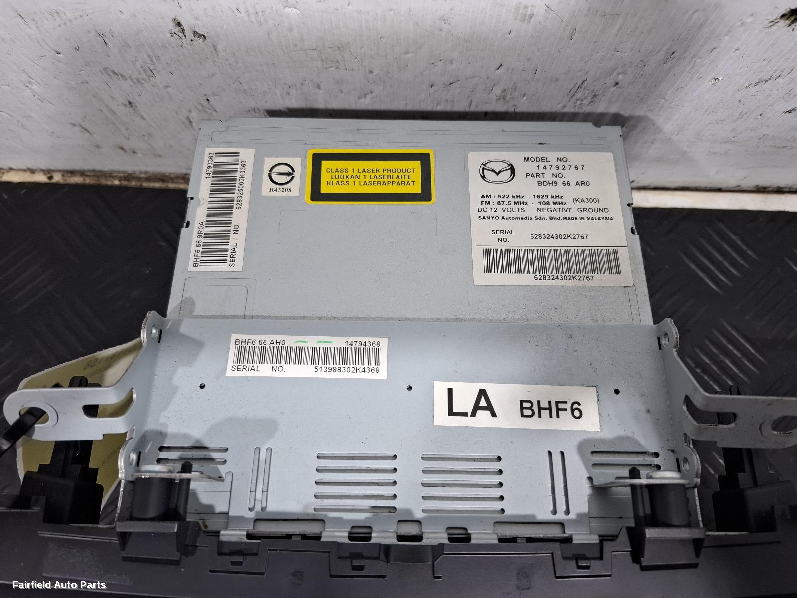 2009-2013 Mazda 3 Radio Cd Dvd Sat Tv