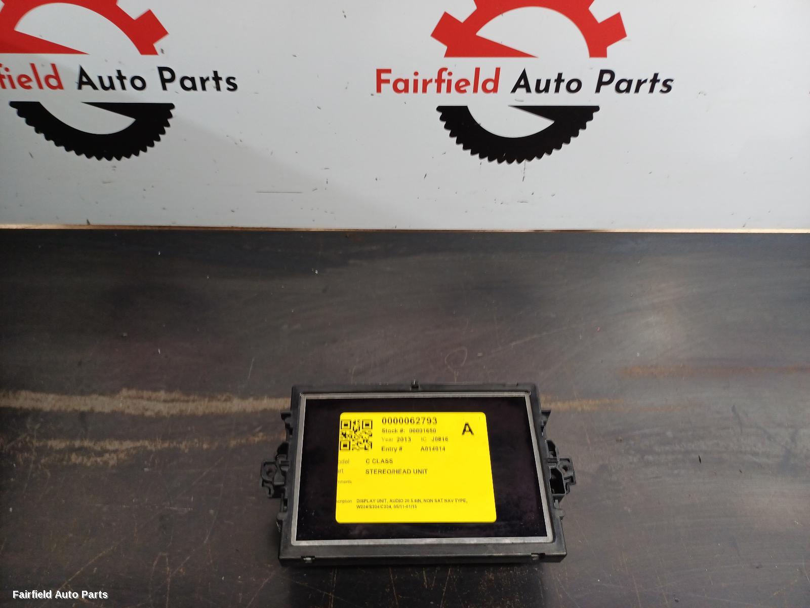 2011-2015 Mercedes C Class Radio Cd Dvd Sat Tv