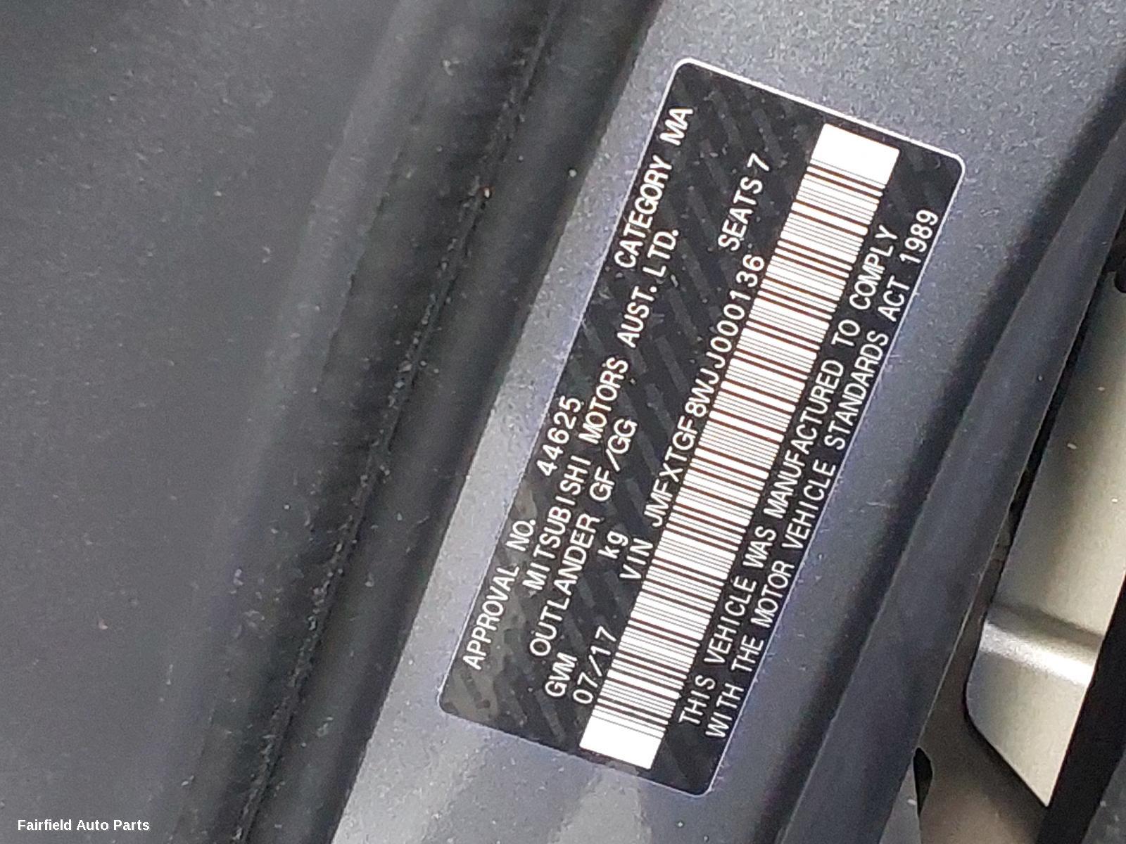 2017 Mitsubishi Outlander Sunvisor