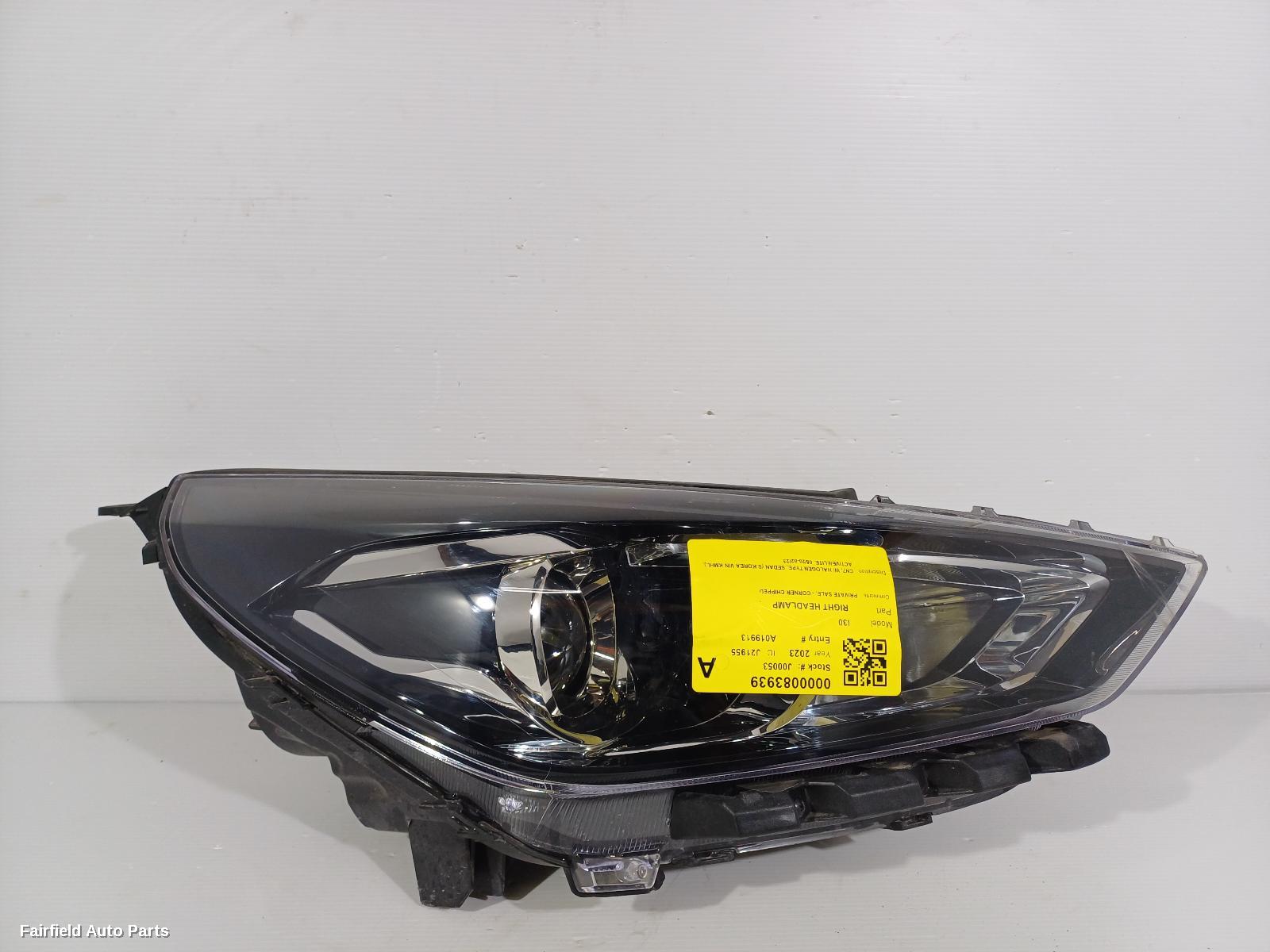 2020-2023 Hyundai I30 Right Headlamp