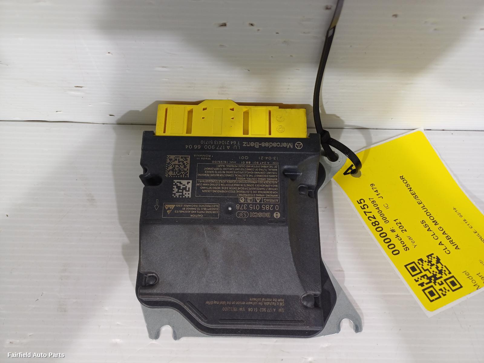 2019-2025 Mercedes Cla Class Airbag Module Sensor