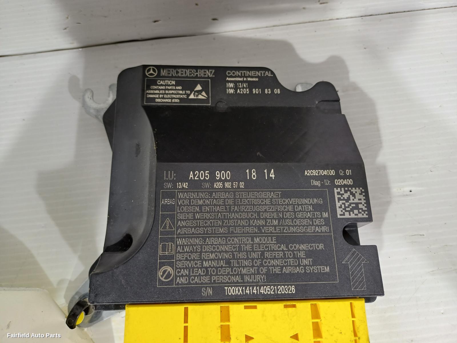 2014-2023 Mercedes C Class Airbag Module Sensor