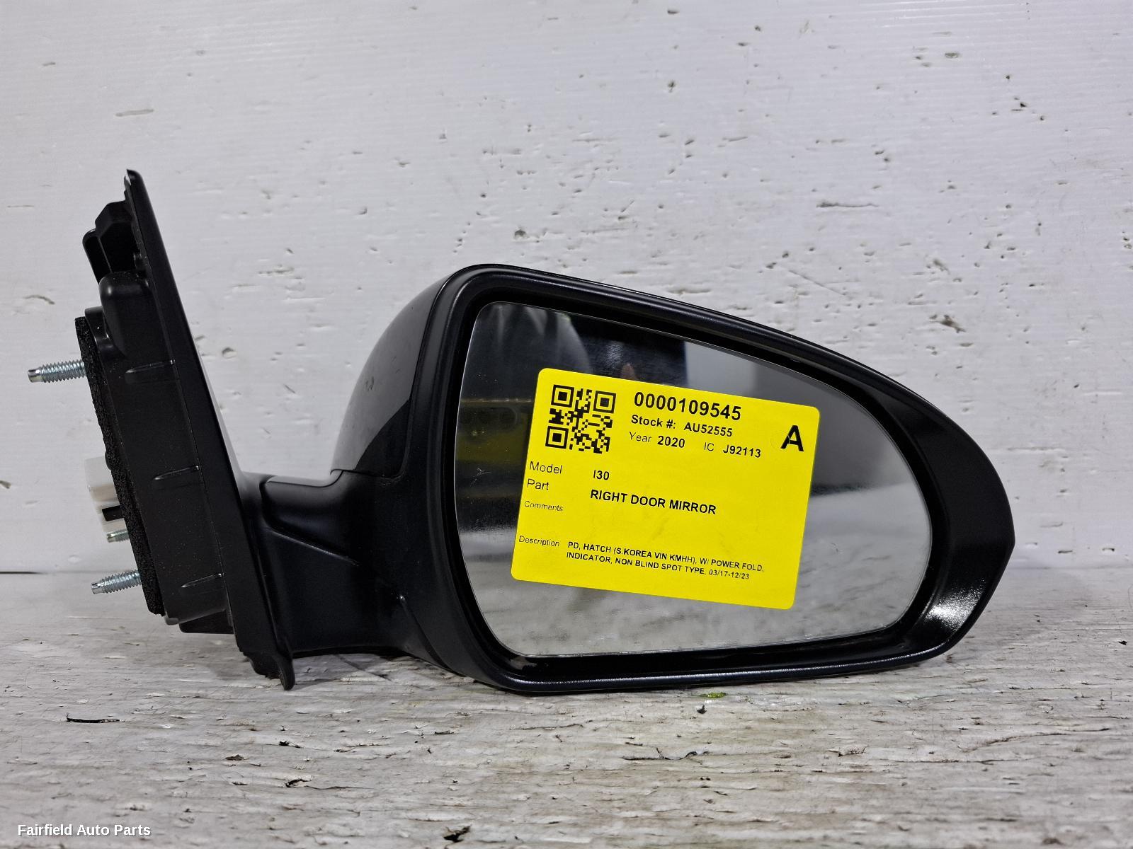 2017-2023 Hyundai I30 Right Door Mirror