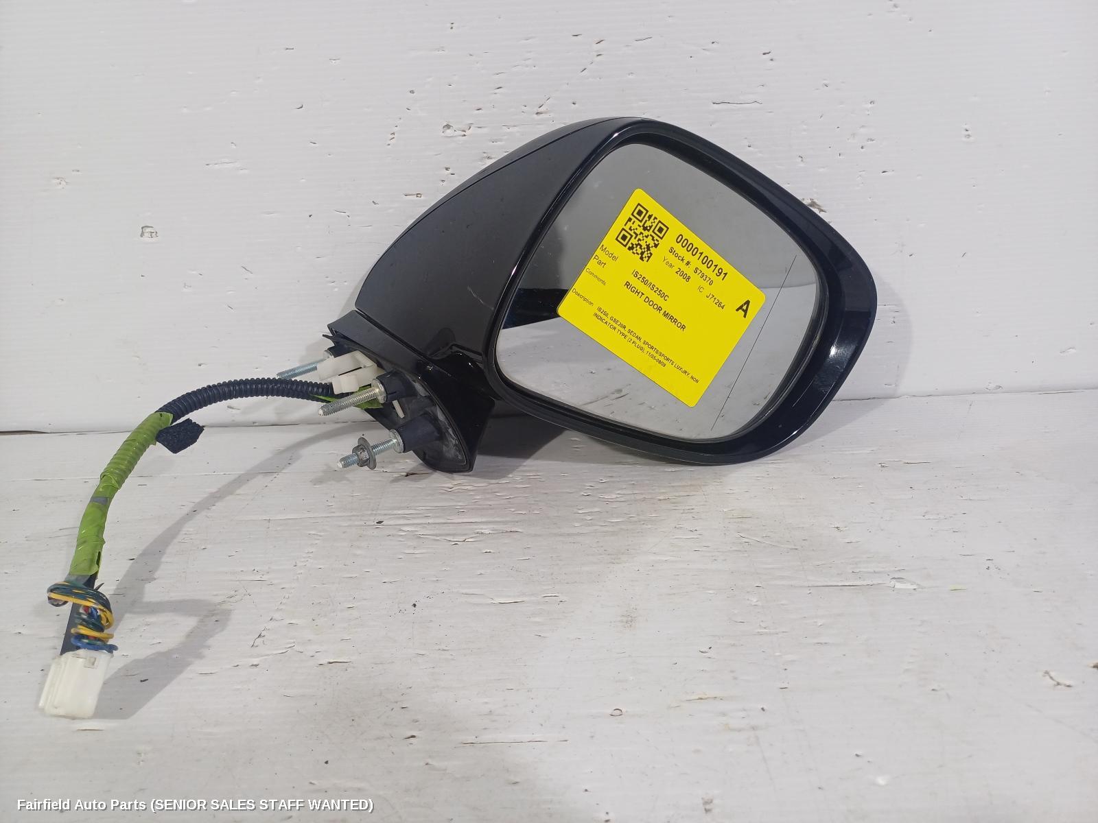 2008 Lexus Is250/is250c Right Door Mirror