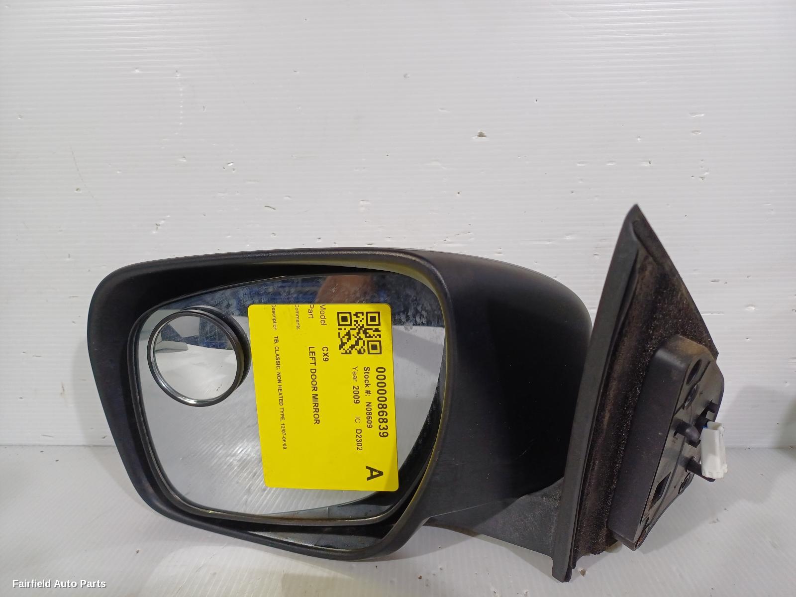2007-2009 Mazda Cx9 Left Door Mirror