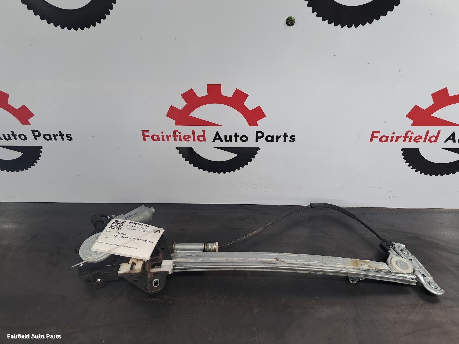 2008-2015 Honda Accord Left Front Window Reg Motor