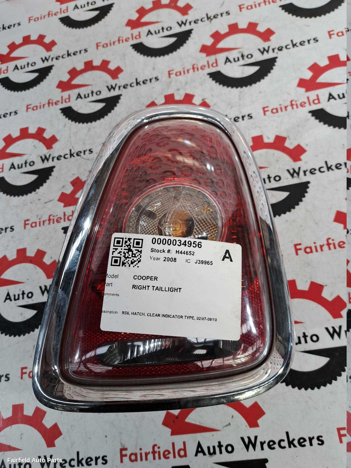 2008 Mini Cooper Right Taillight