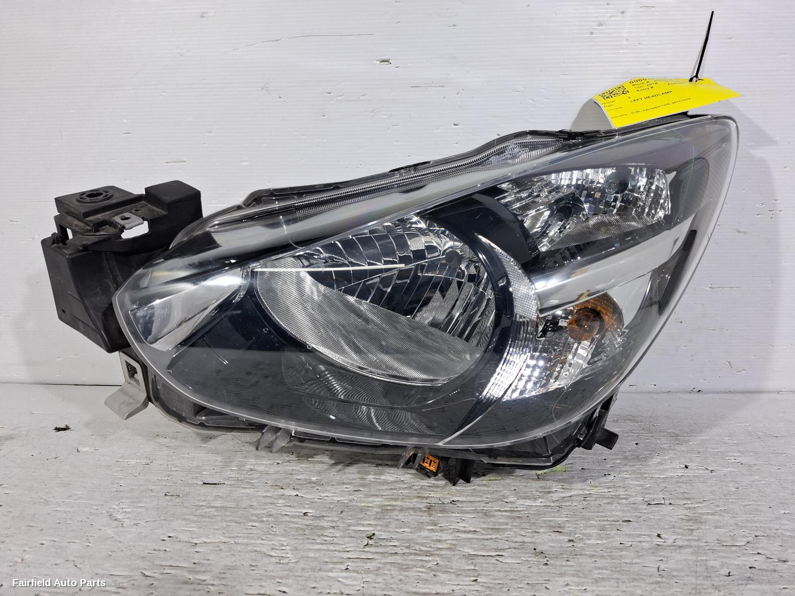 2014-2019 Mazda 2 Left Headlamp