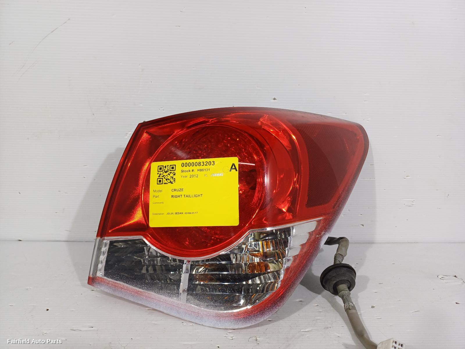 2012 Holden Cruze Right Taillight