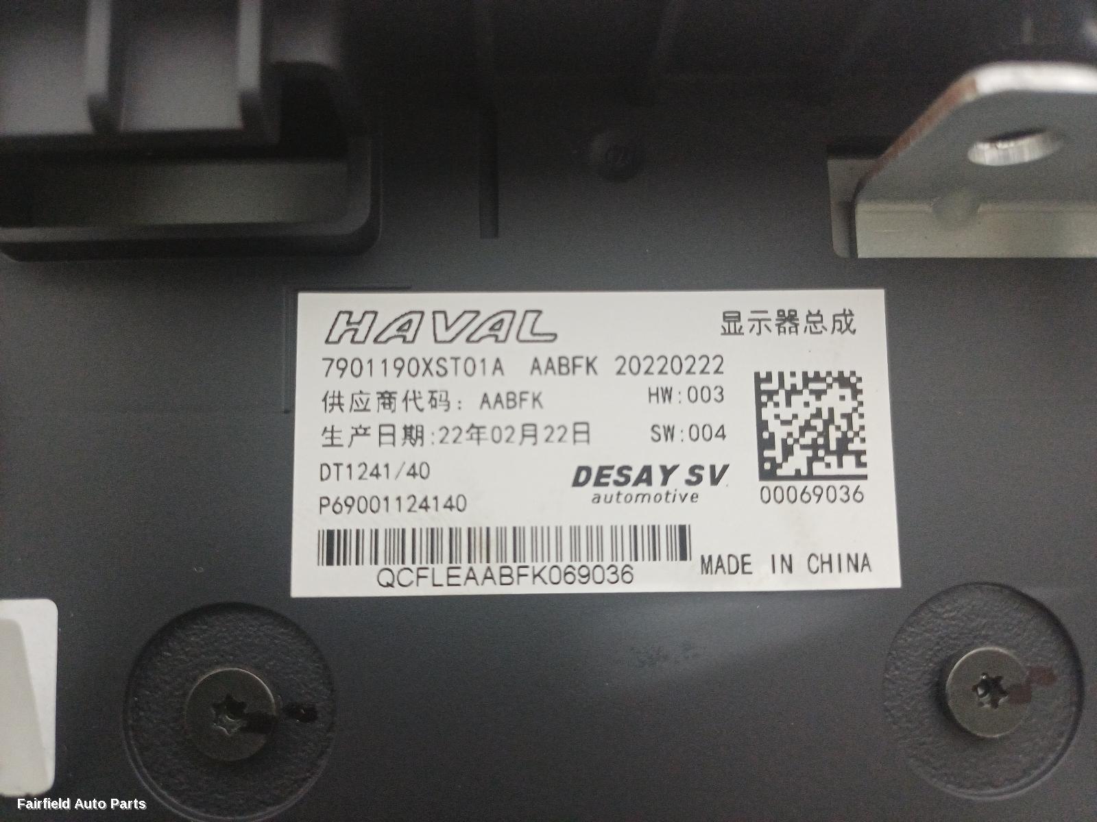 2021-2024 Haval Jolion Radio Cd Dvd Sat Tv