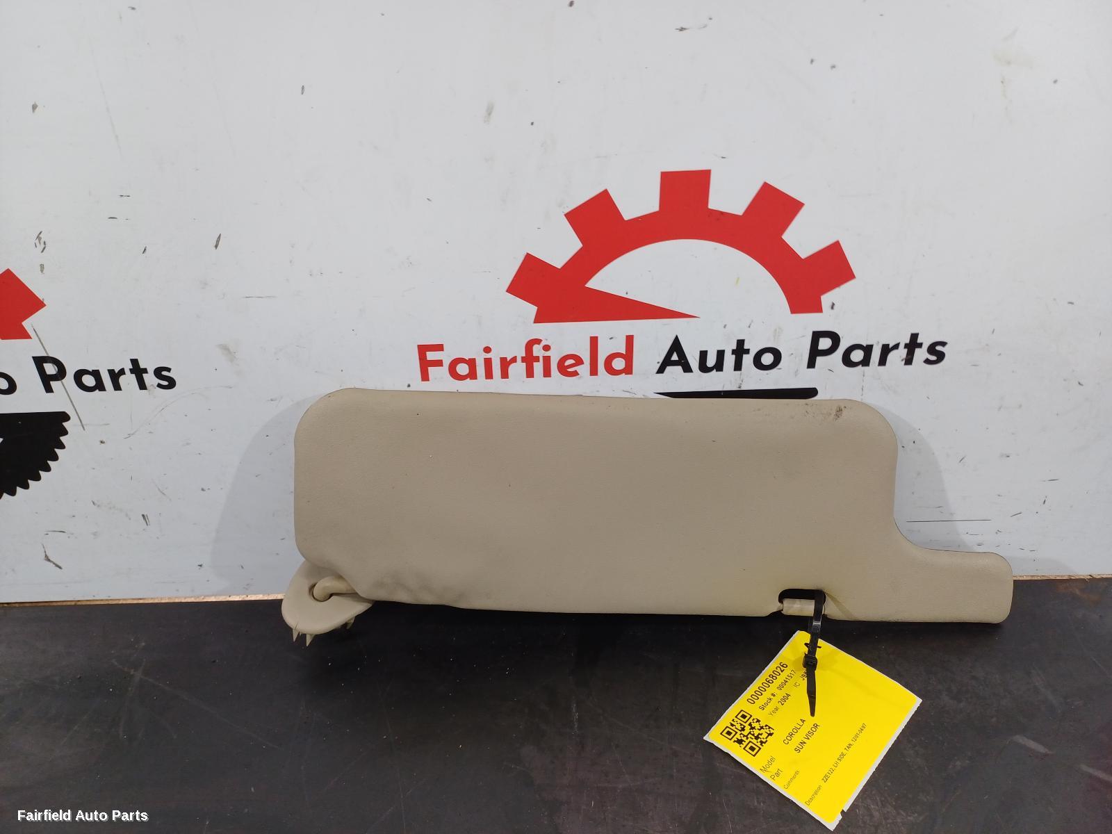 2001-2007 Toyota Corolla Sunvisor
