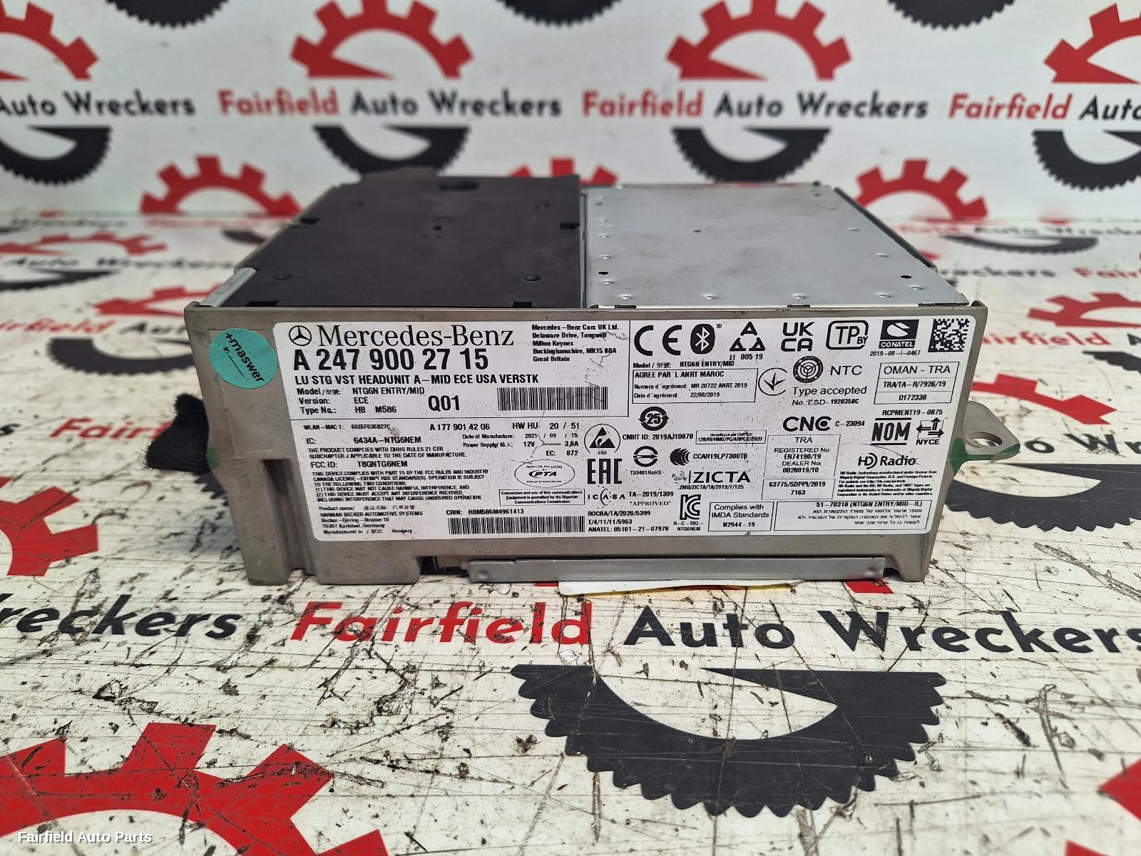 2019-2025 Mercedes Glb Class Radio Cd Dvd Sat Tv