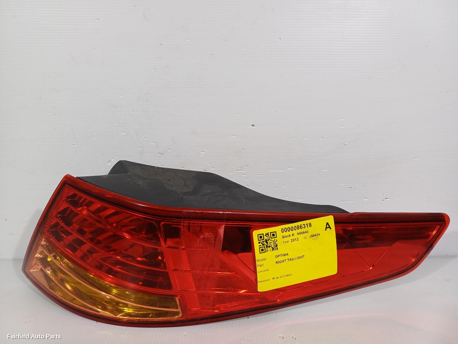 2011-2013 Kia Optima Right Taillight