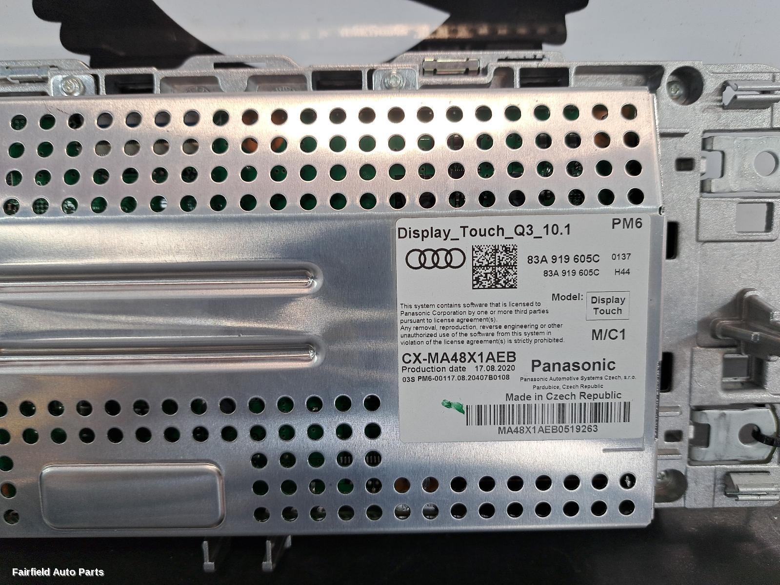 2019-2023 Audi Q3 Radio Cd Dvd Sat Tv