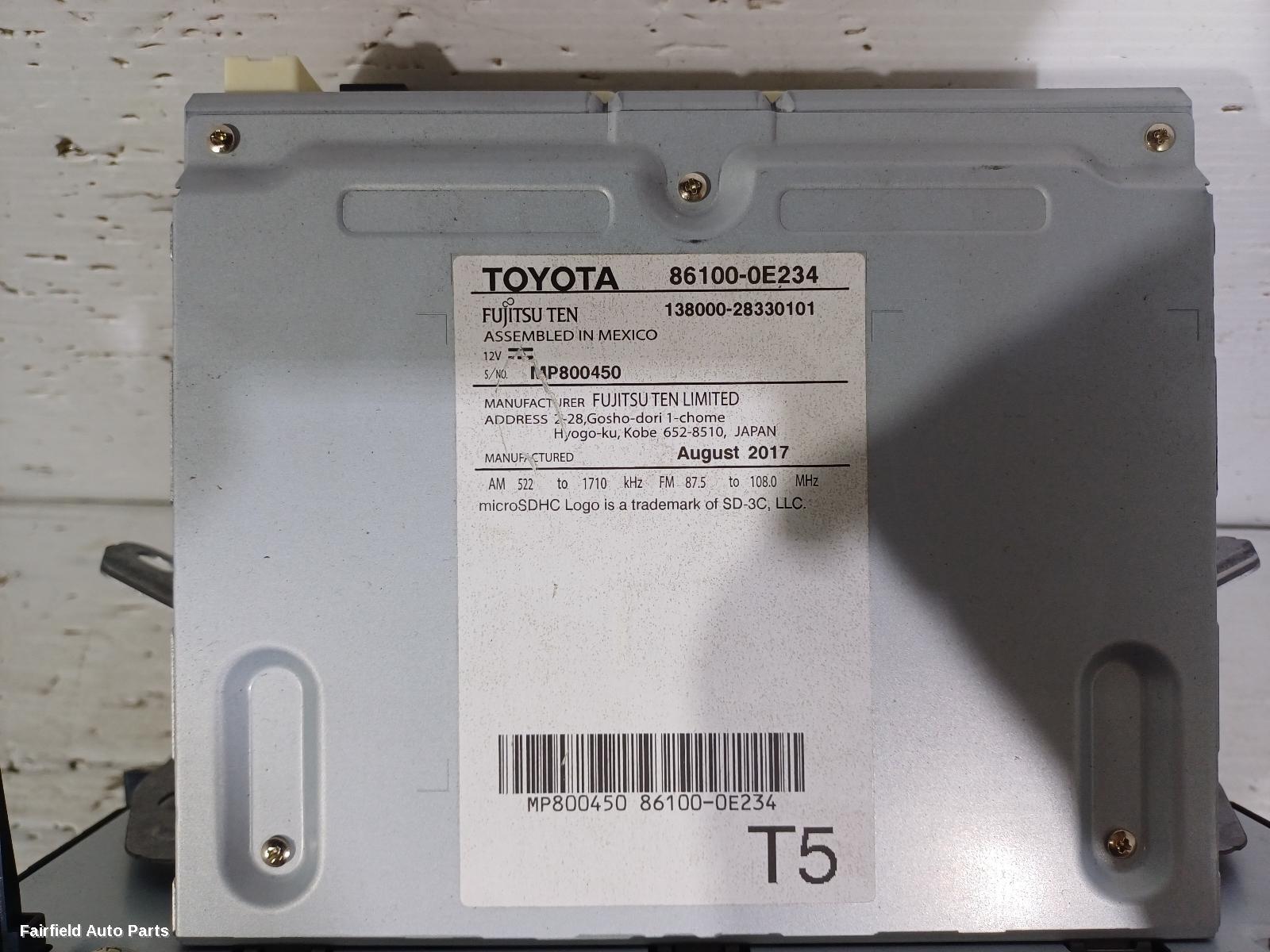 2013-2021 Toyota Kluger Radio Cd Dvd Sat Tv