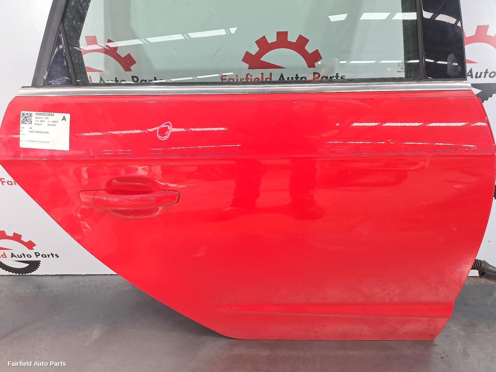 2013-2020 Audi A3 Right Rear Door Sliding
