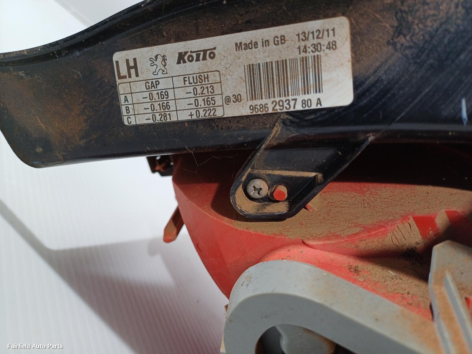 2011-2017 Peugeot 508 Left Taillight