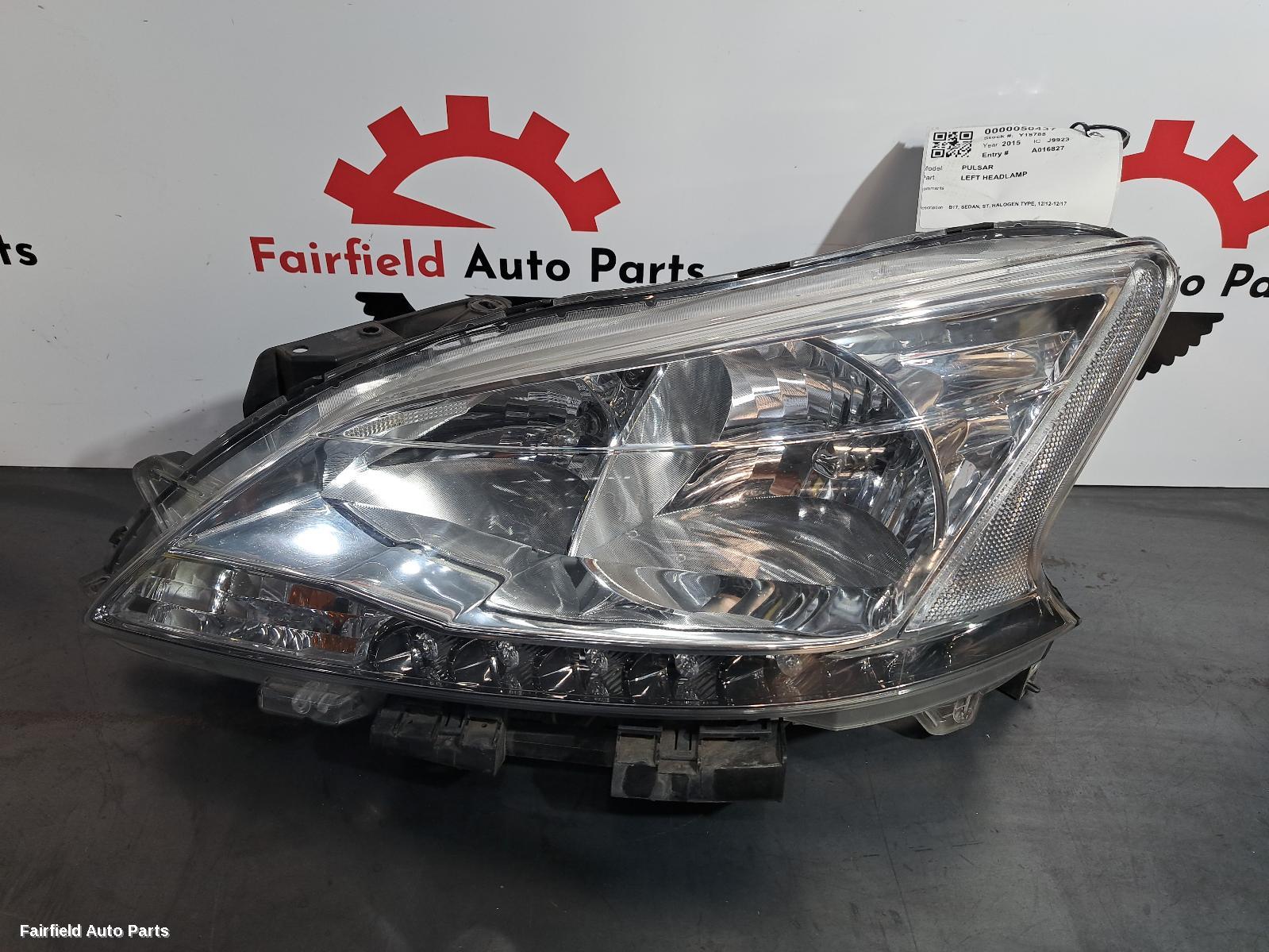 2015 Nissan Pulsar Left Headlamp