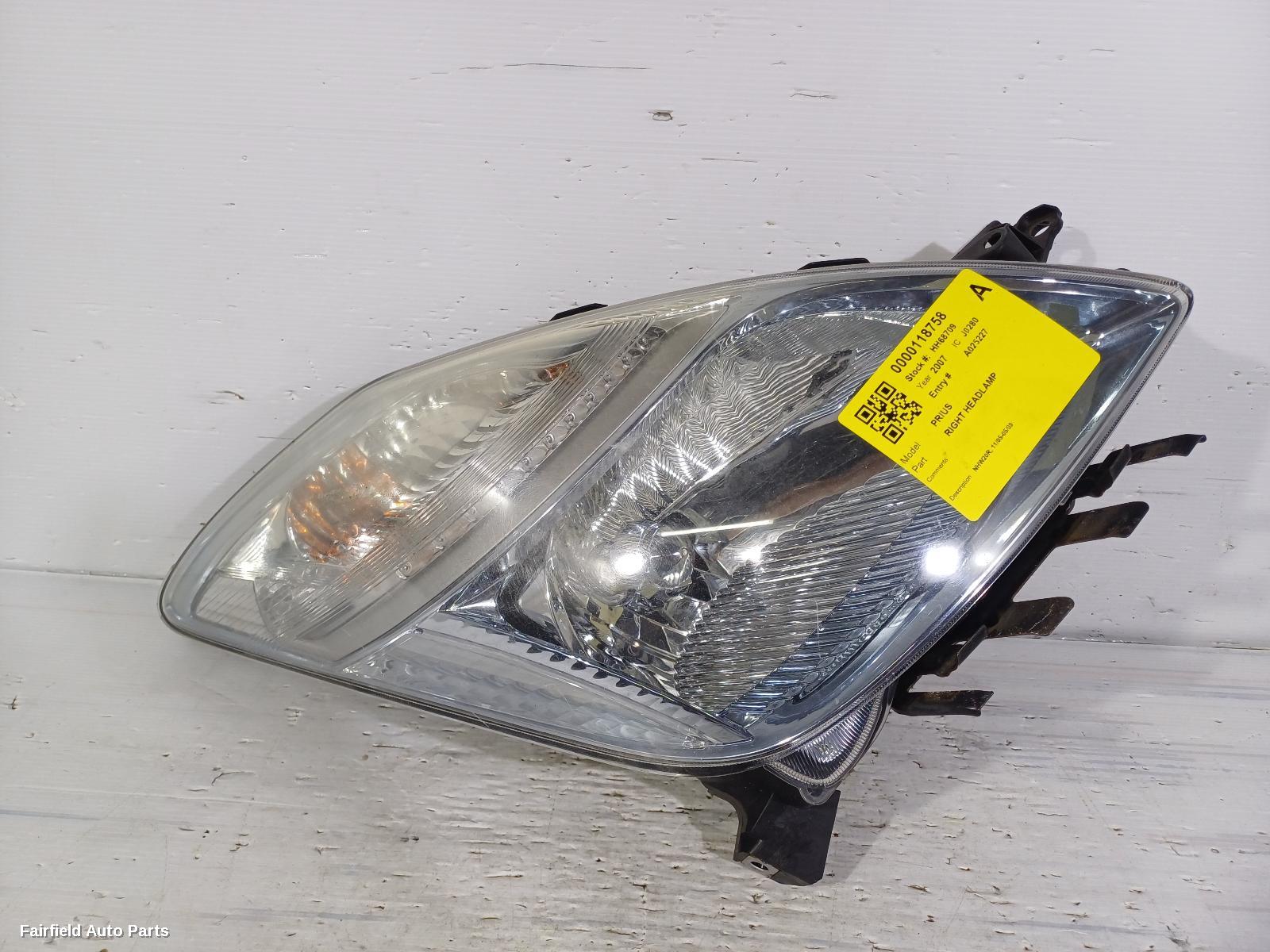 2005-2009 Toyota Prius Right Headlamp