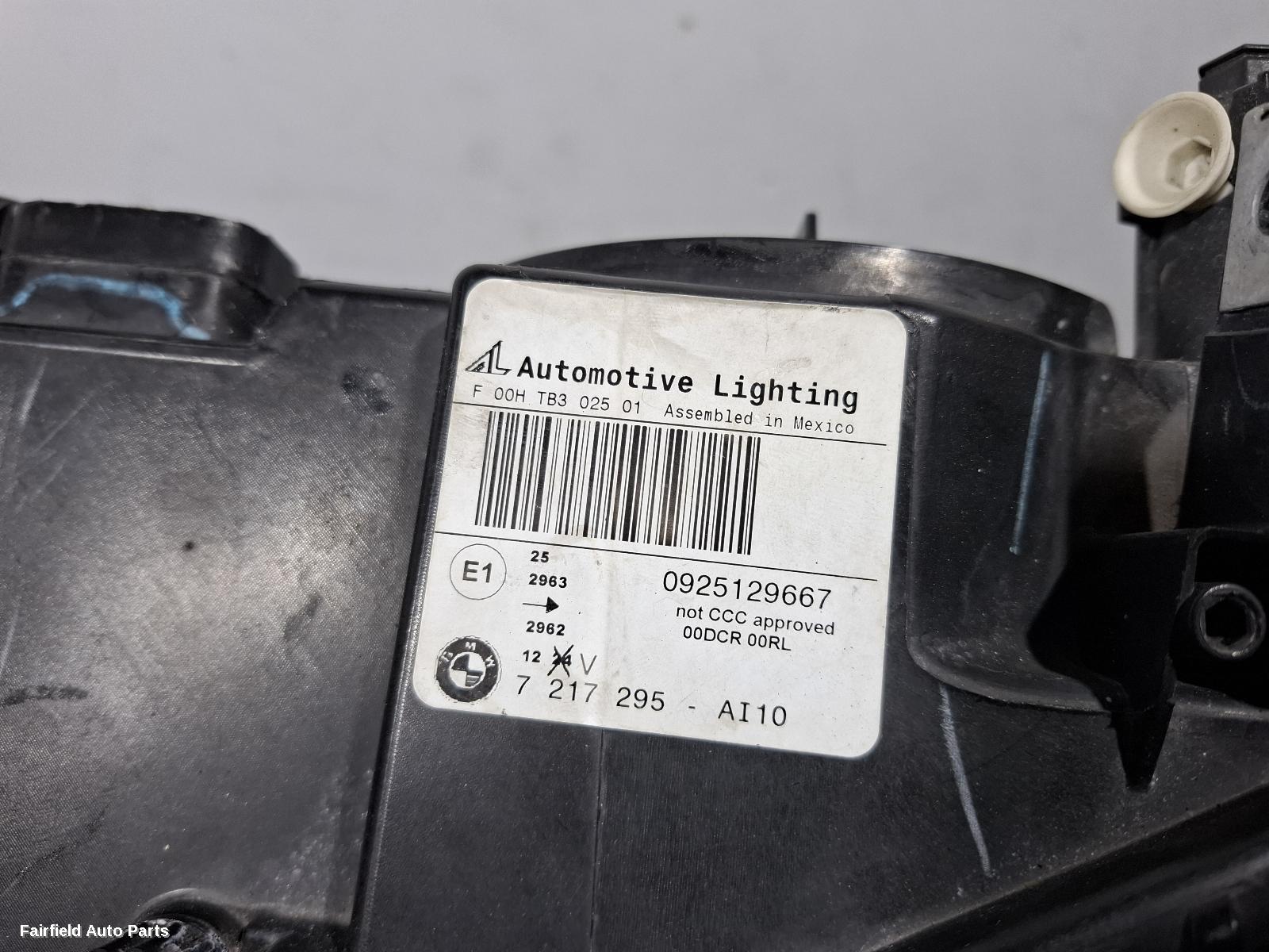 2010-2014 Bmw X3 Left Headlamp