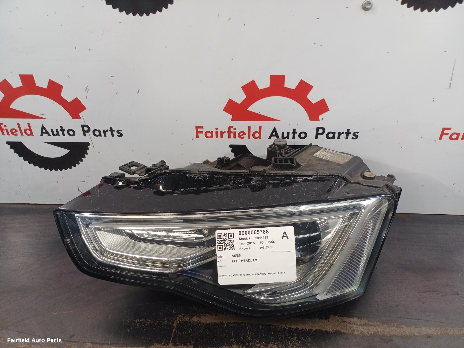 2012-2016 Audi A5 Left Headlamp