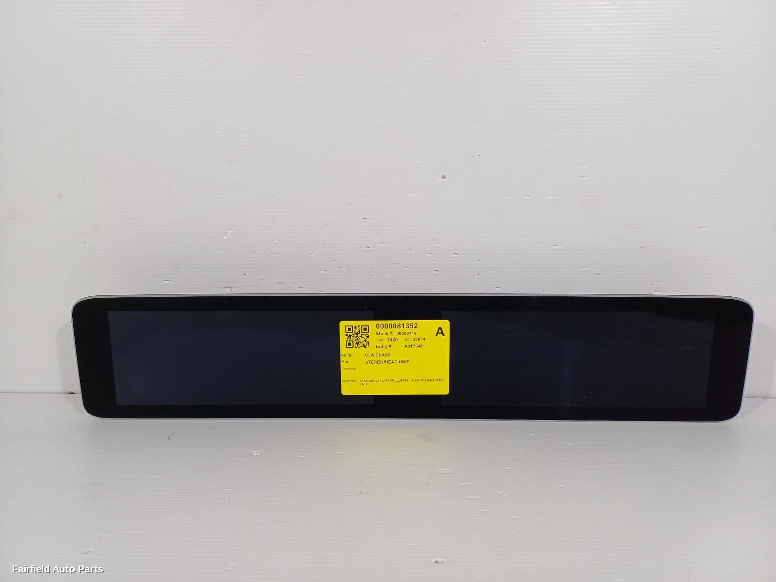 2019-2025 Mercedes Cla Class Radio Cd Dvd Sat Tv
